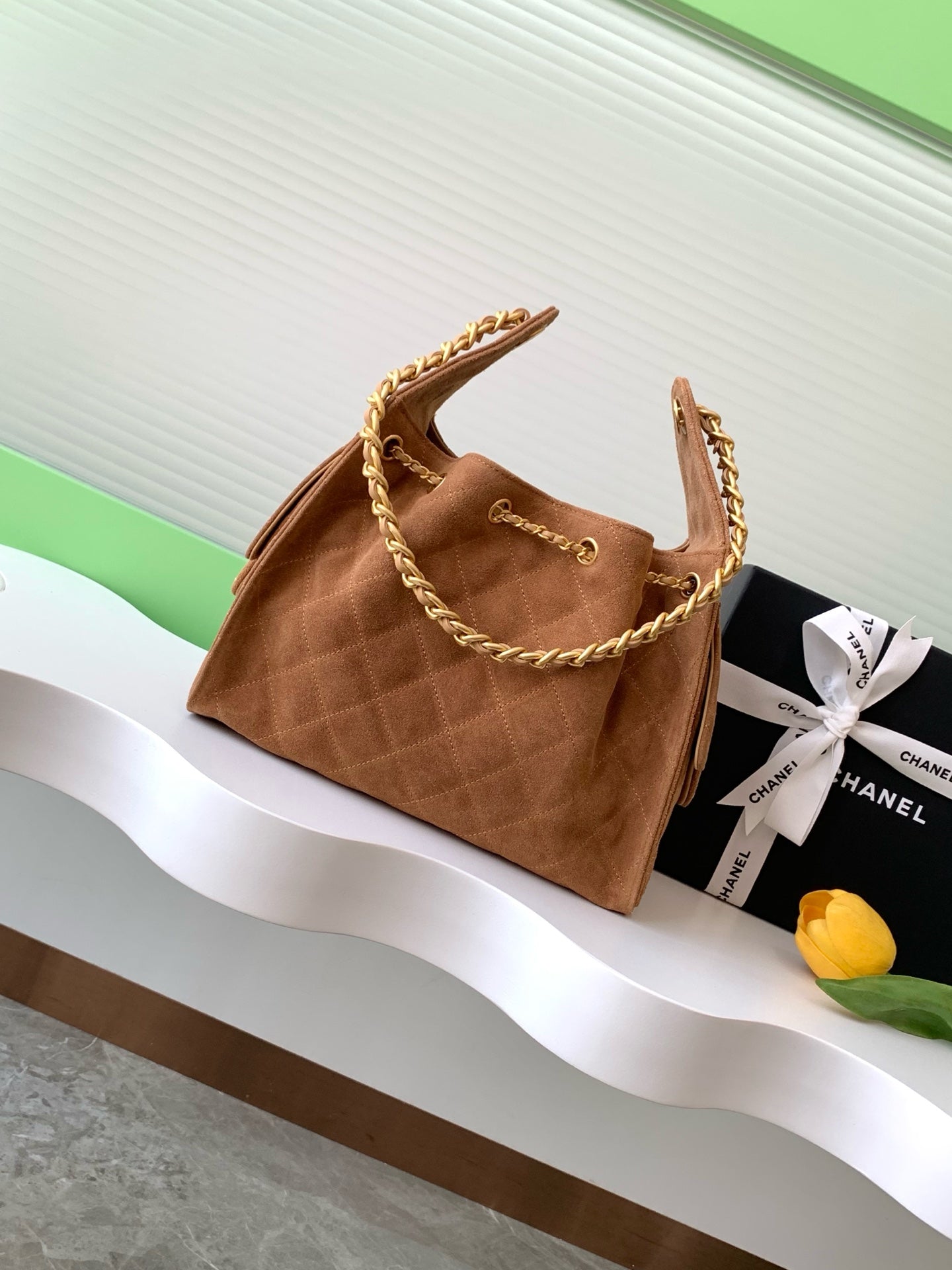 CC 25C Hobo Bag 30cm Brown Suede