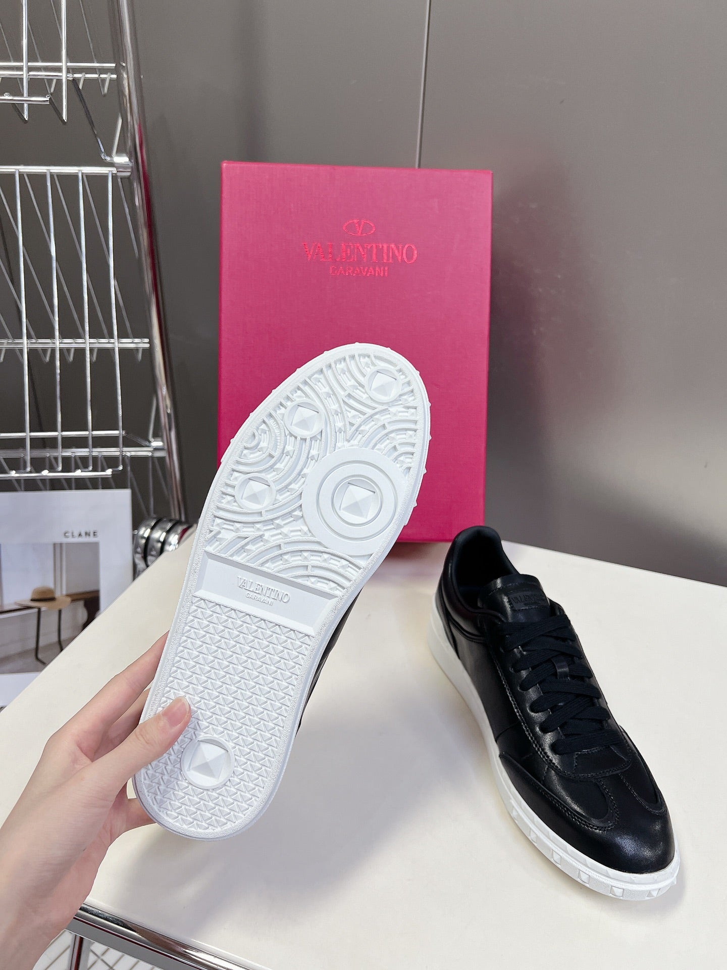 Upvillage Trainer In Black Laminated Calfskin 989602