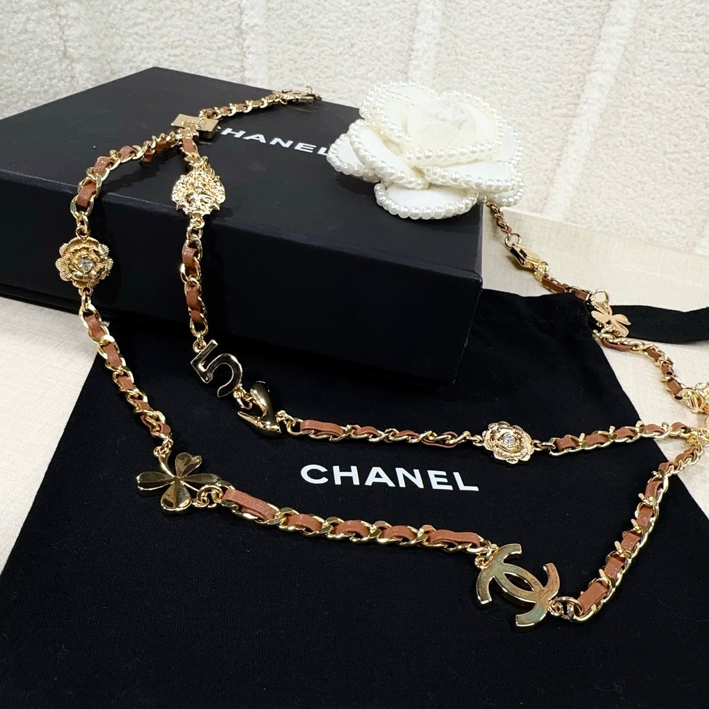 Chanel 2026 CC Logo Plaque Waist Belt 216563