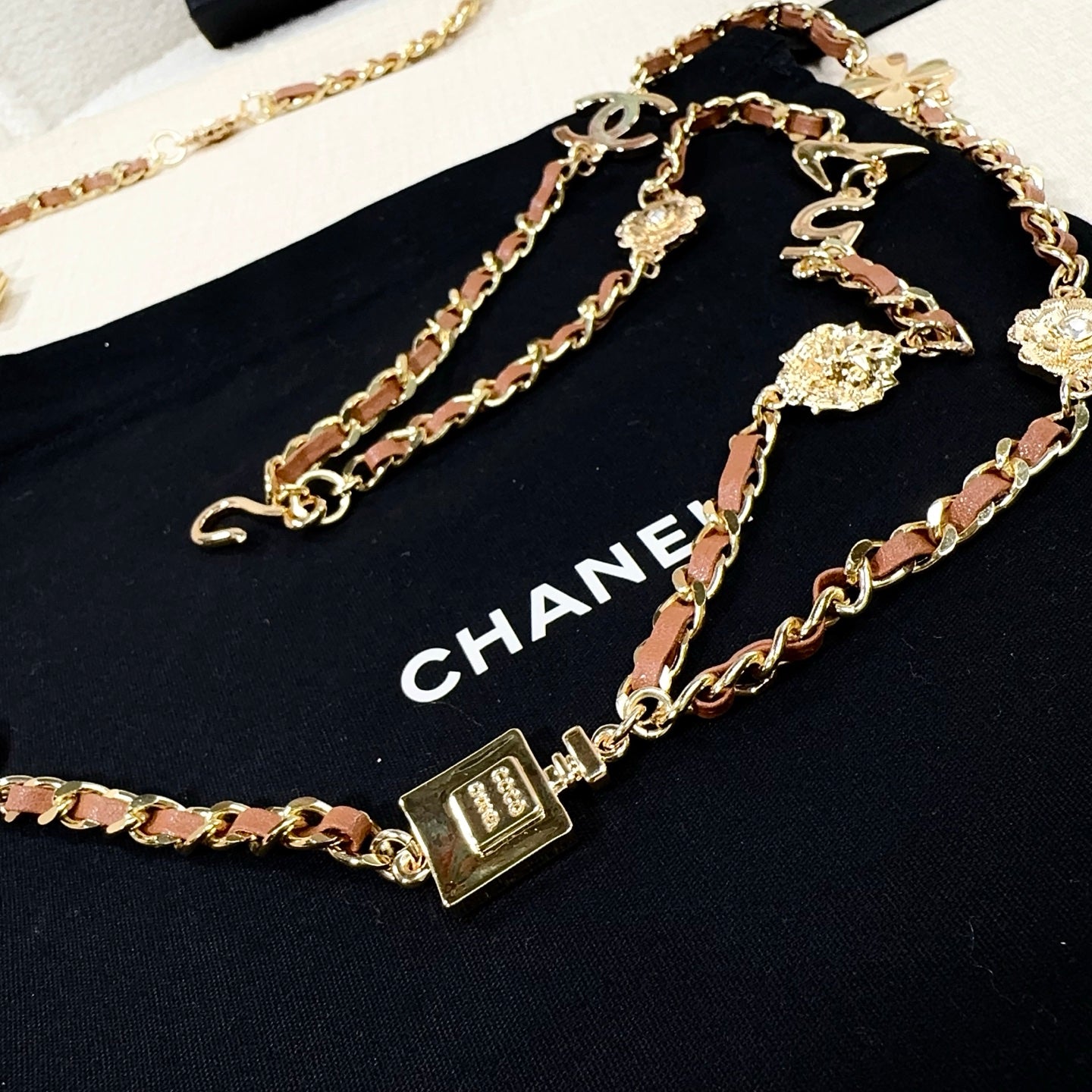 Chanel 2026 CC Logo Plaque Waist Belt 216563