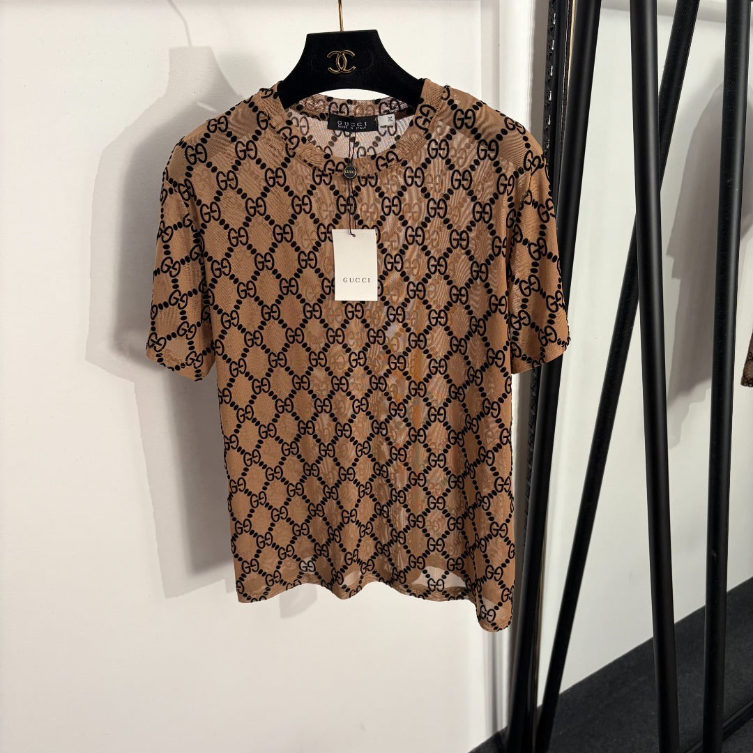 Gucci 26s Mesh Short Sleeve T-Shirt 320