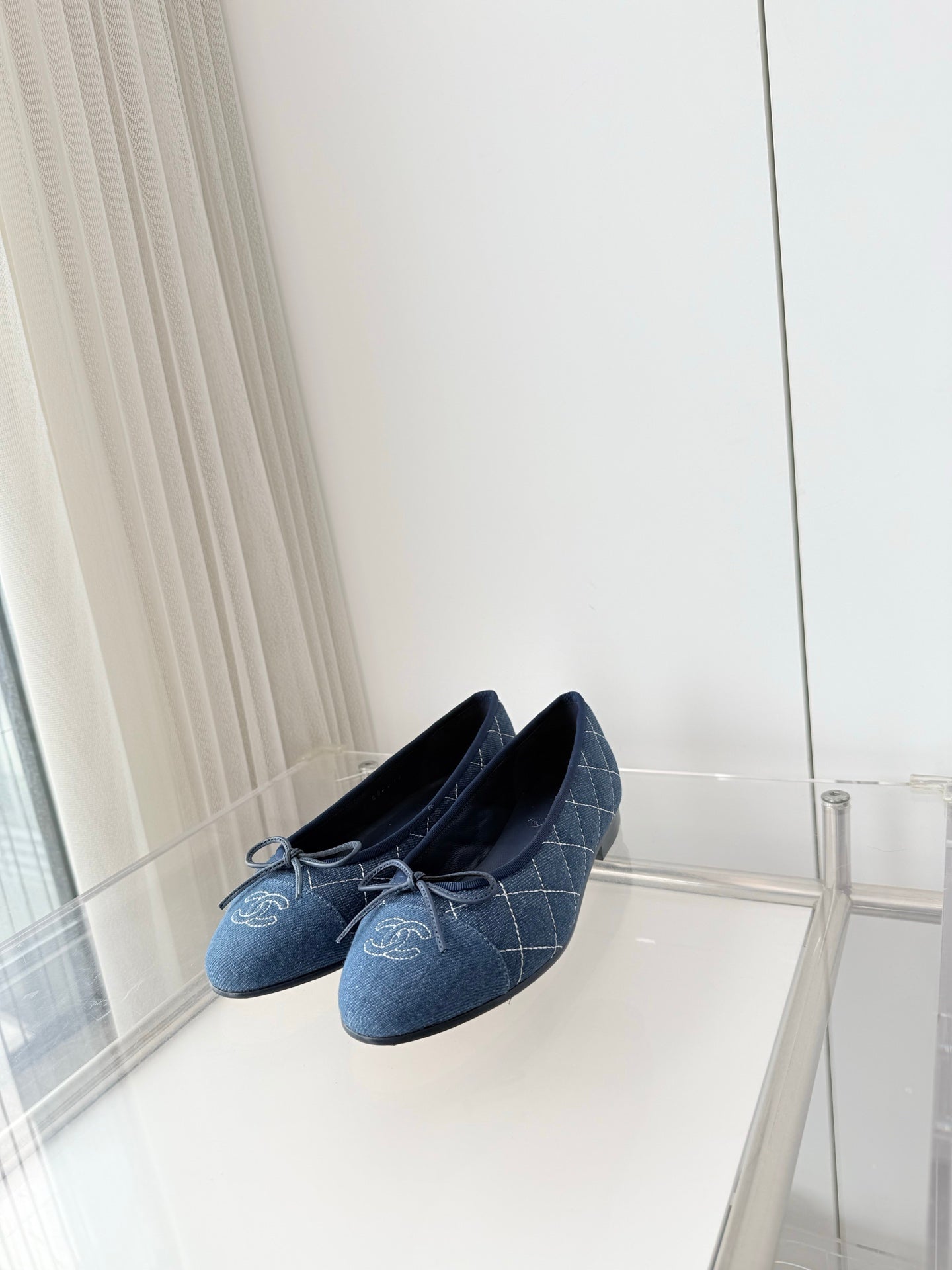 Chanel 2026 Ballet Flat Blue Denim 697394