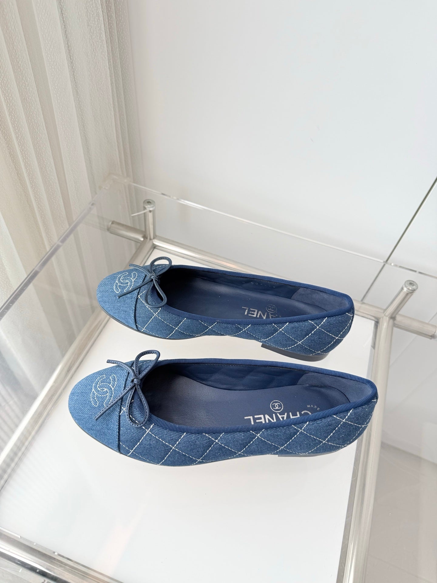 Chanel 2026 Ballet Flat Blue Denim 697394