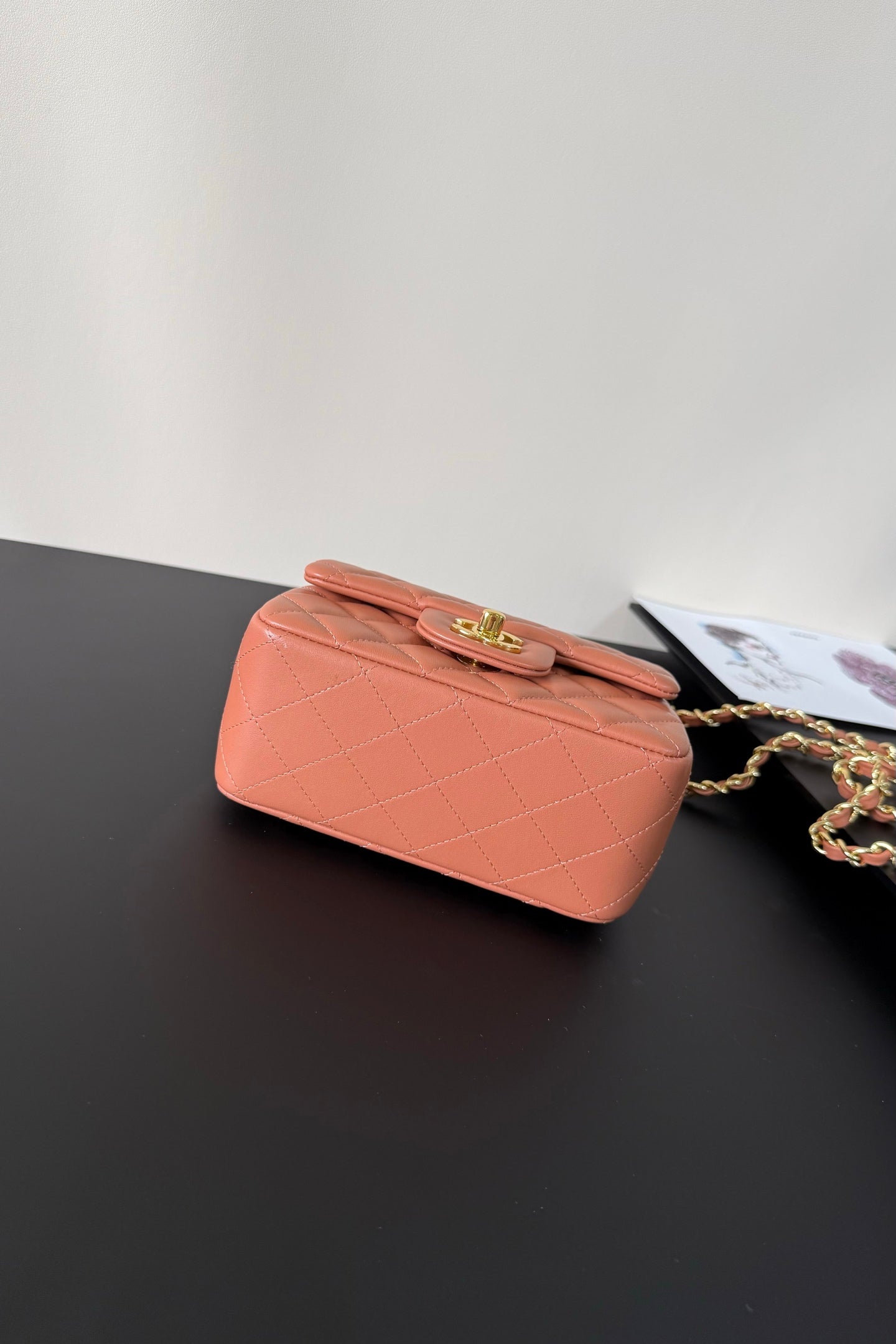 CC Flap Bag 17cm Brown Brick Sheepskin GHW 284820