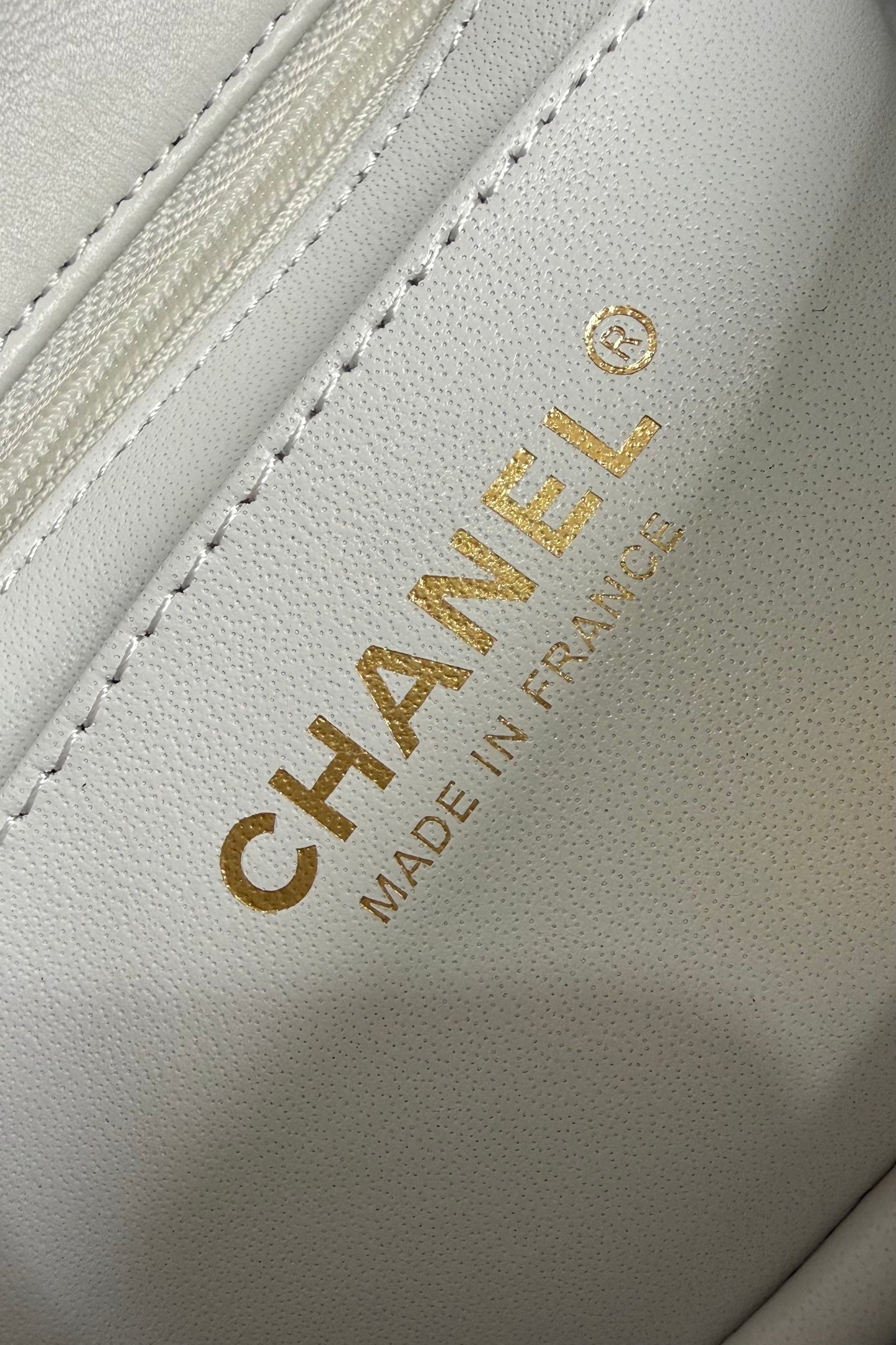 CC Flap Bag 17cm White Sheepskin GHW 284832