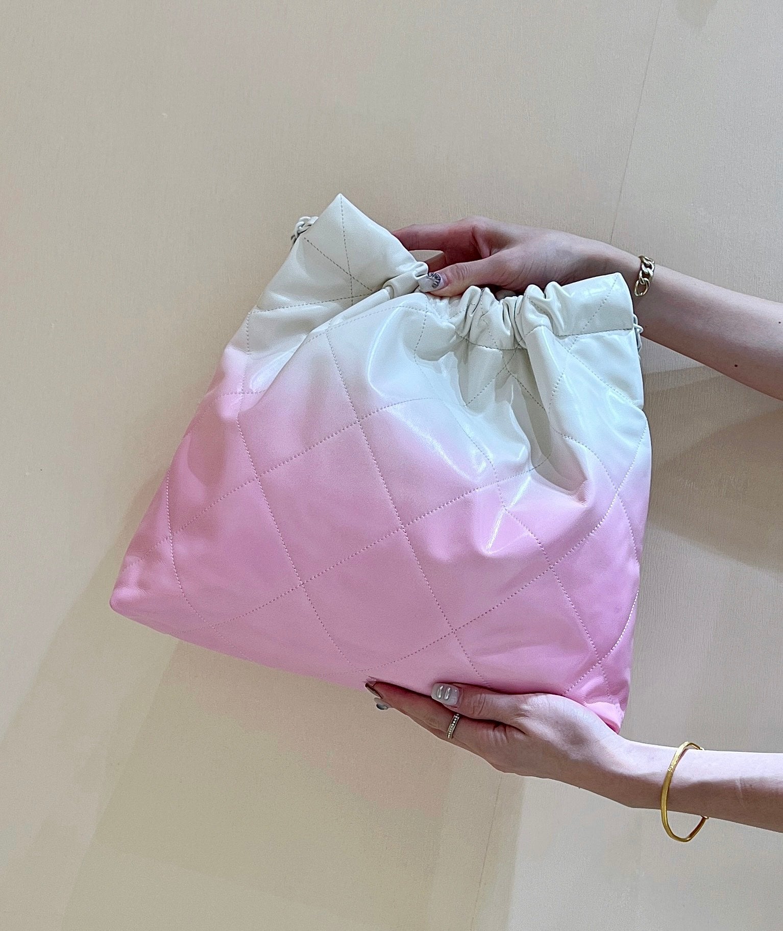 CC 24S Mini Gradient 22 Hobo 35cm Pink White Calfskin