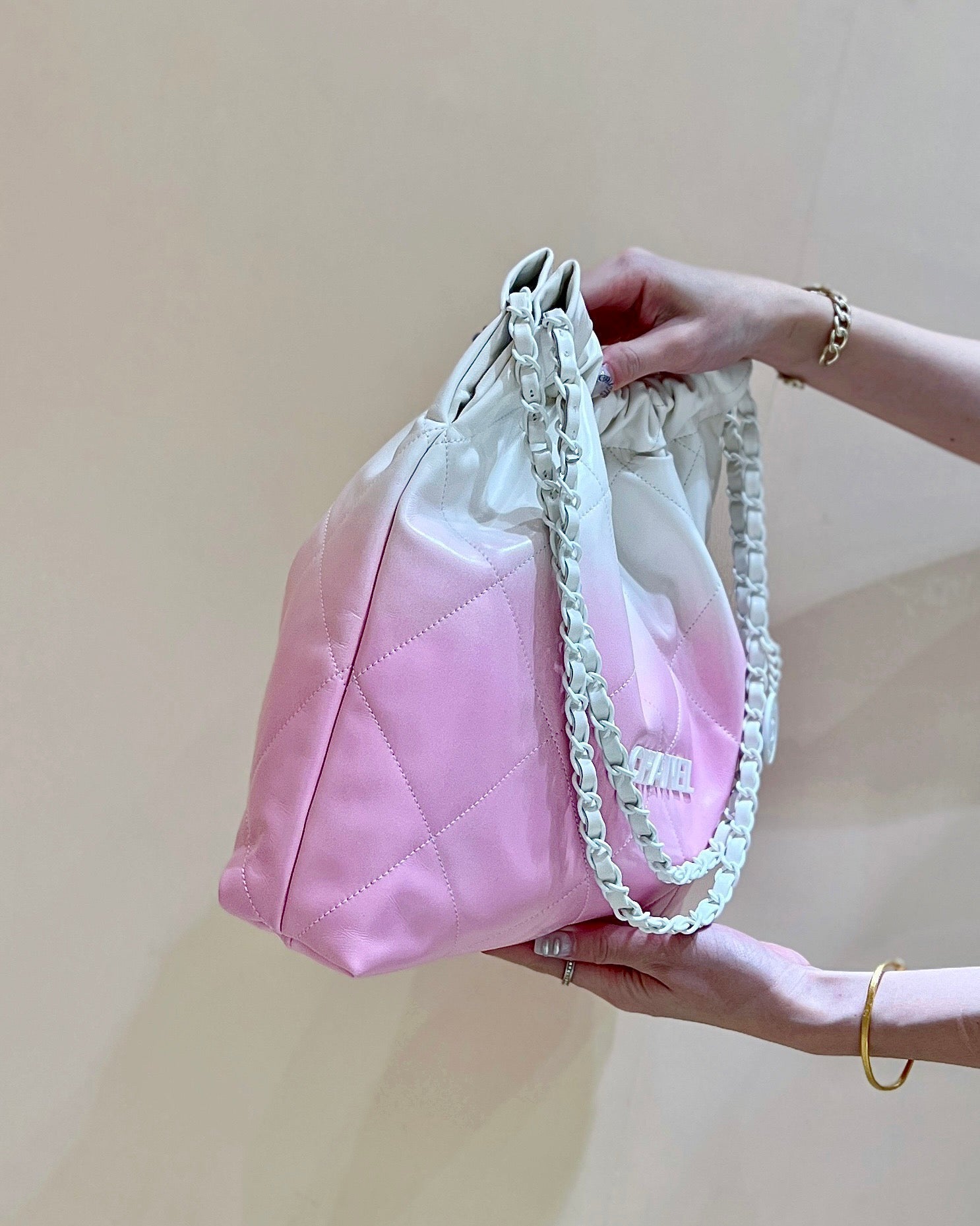 CC 24S Mini Gradient 22 Hobo 35cm Pink White Calfskin