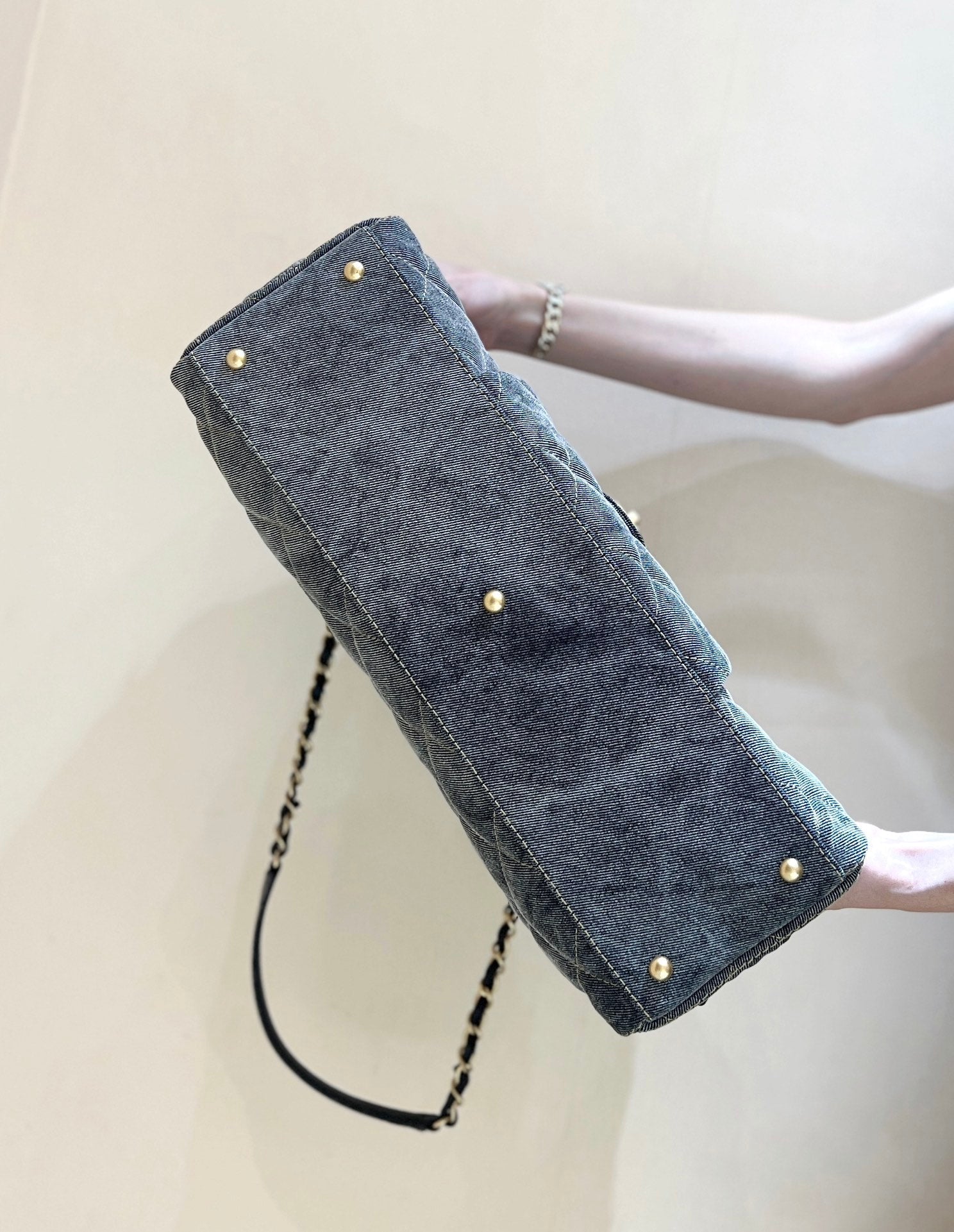 CC 24A Bowling Bag 44cm Grey Denim GHW