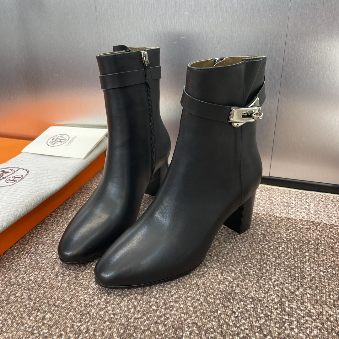 HM Saint Germain Ankle Boot 65mm In Black Calfskin 975168