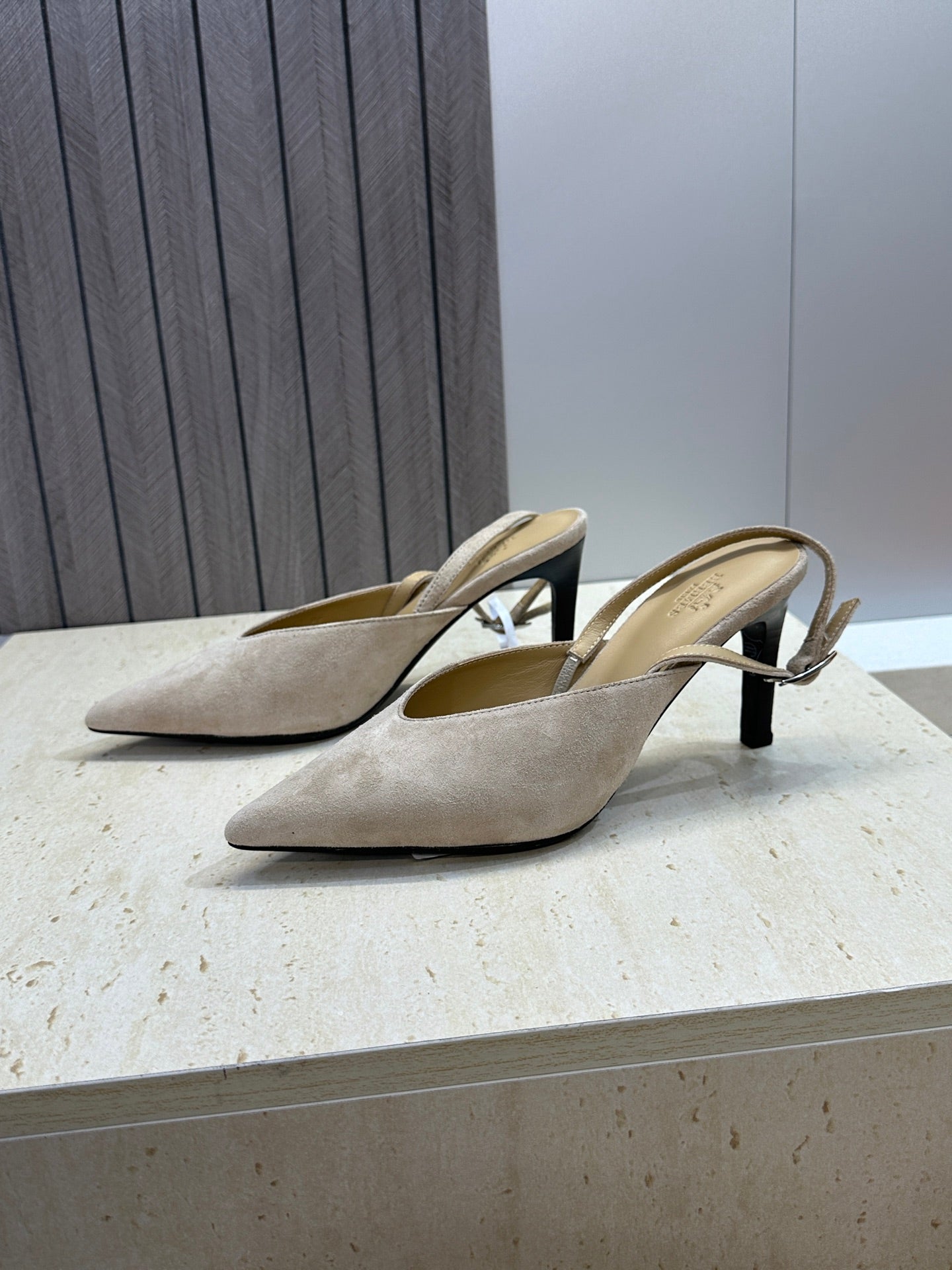 HM Nicoletta Slingback 9cm Khahi Suede 830194