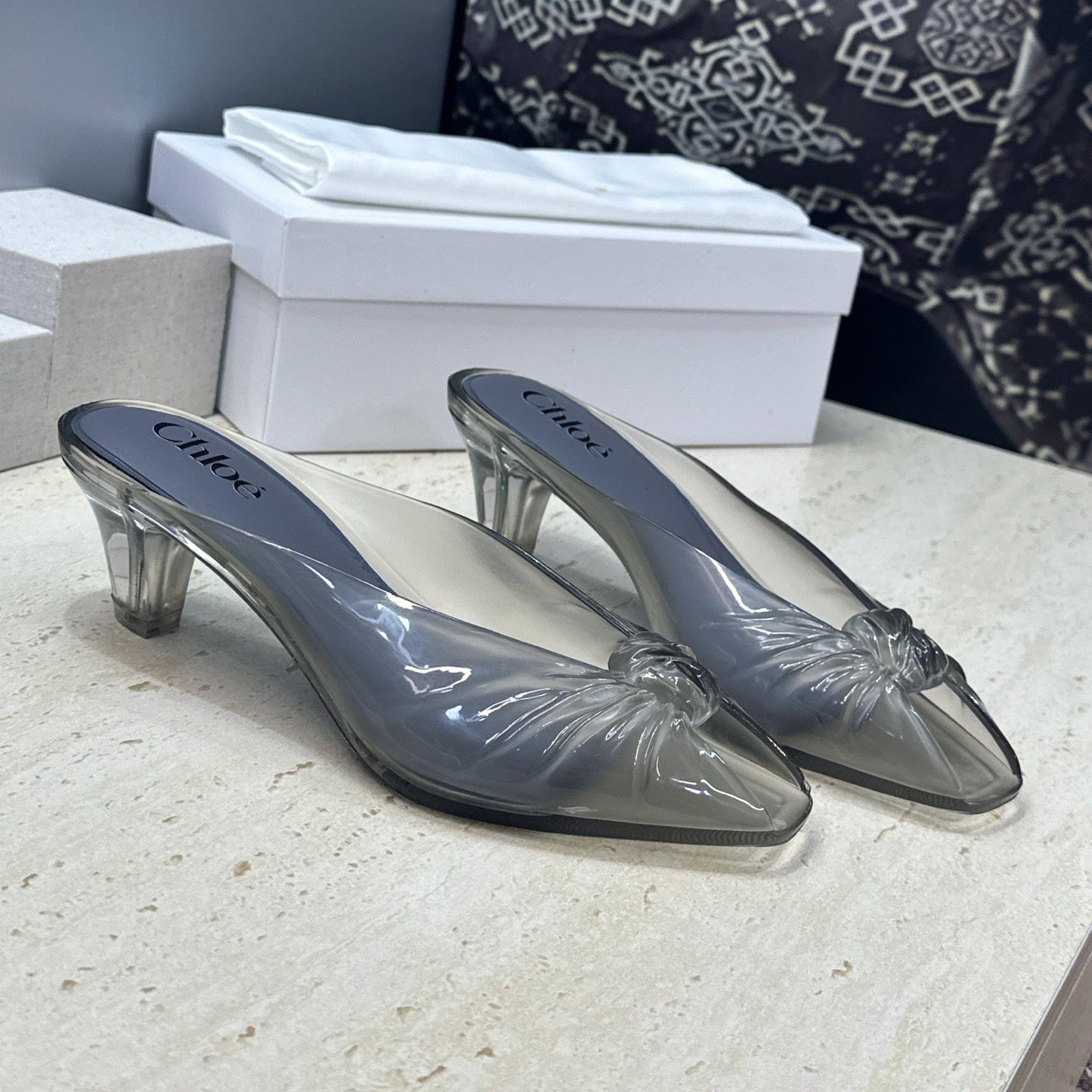 Chloe Jelly Mules Grey 959748