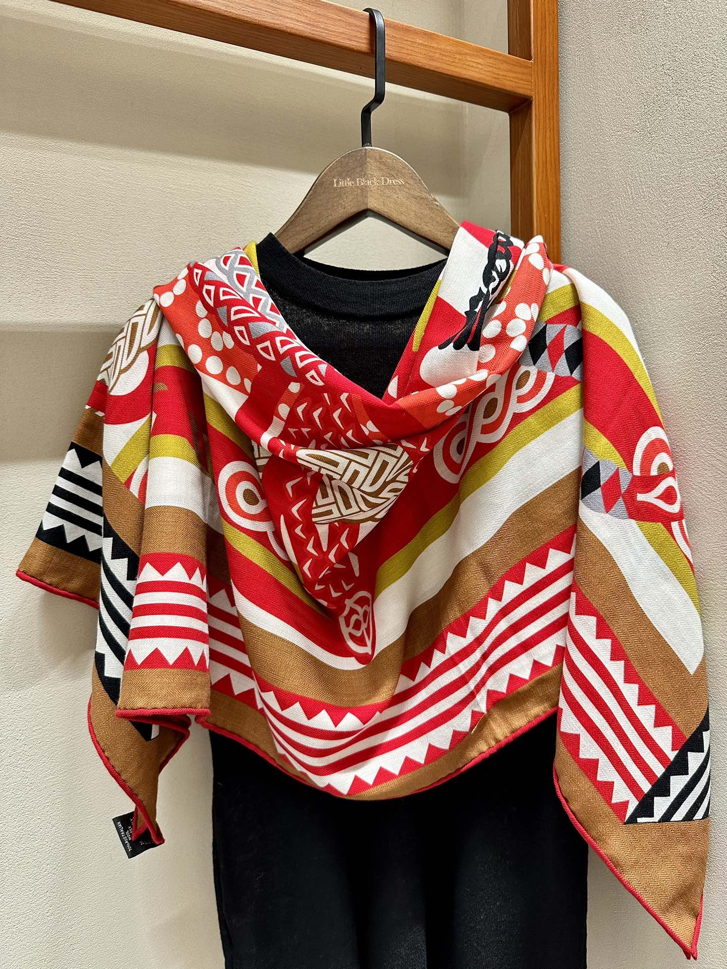 Fantaisie d'Etriers Scarf 140 CM Red Colorful Silk