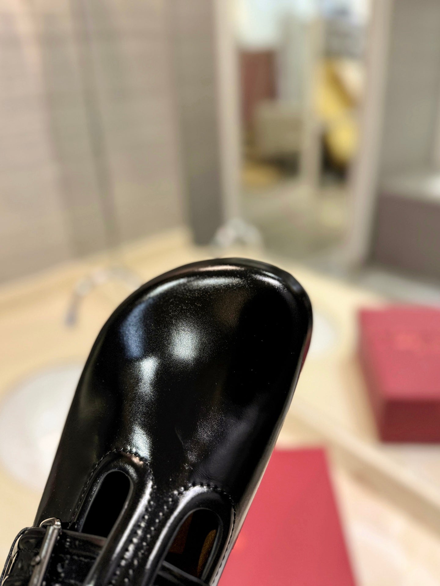 Valentino Fussfriend Black Patent Calfskin Leather Sabot
