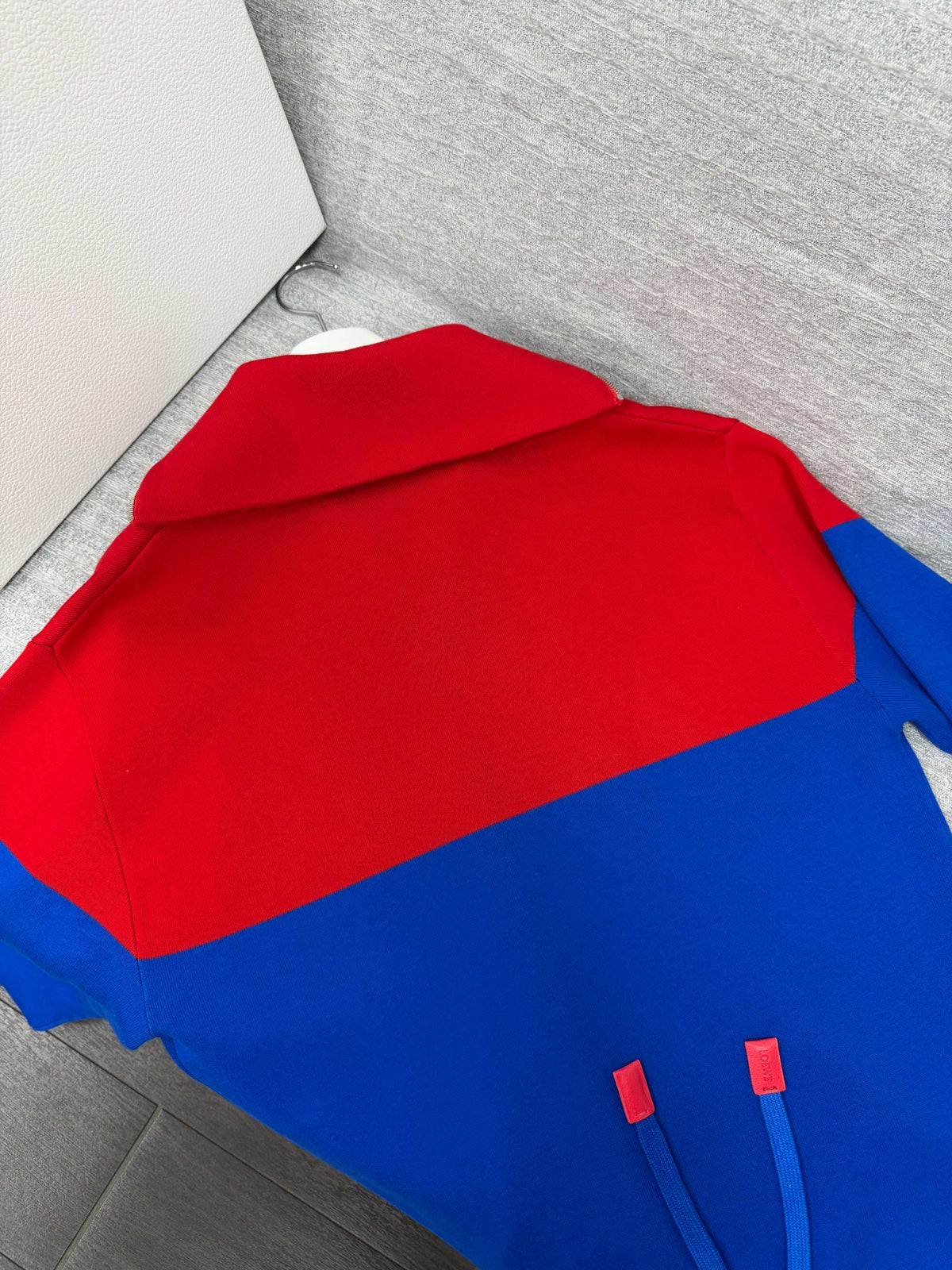Loewe 26s Color Block Hoodie Cotton Blend Half Zip 441965
