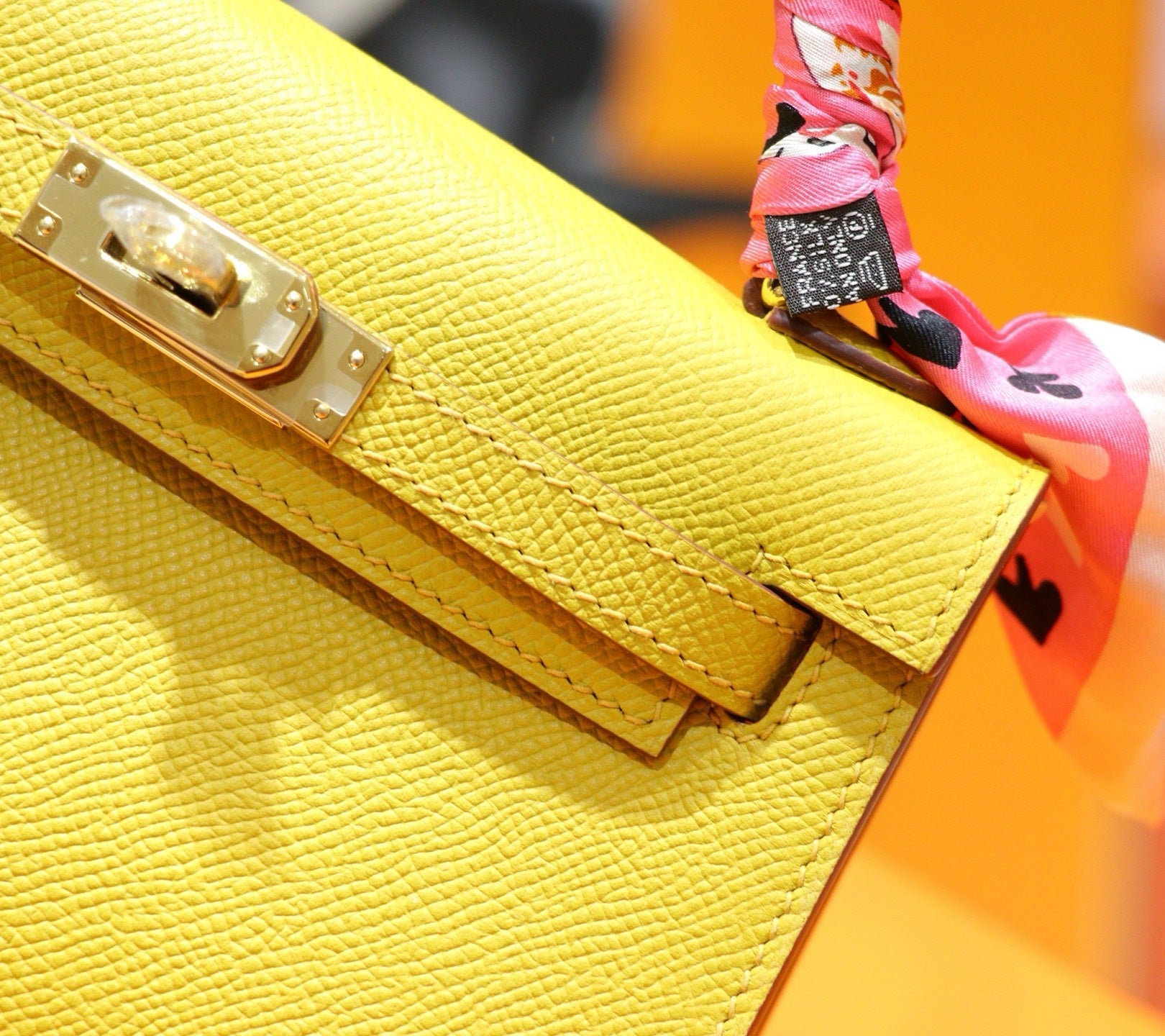 HM Kelly Mini Yellow Epsom Sliver Hardware 270312