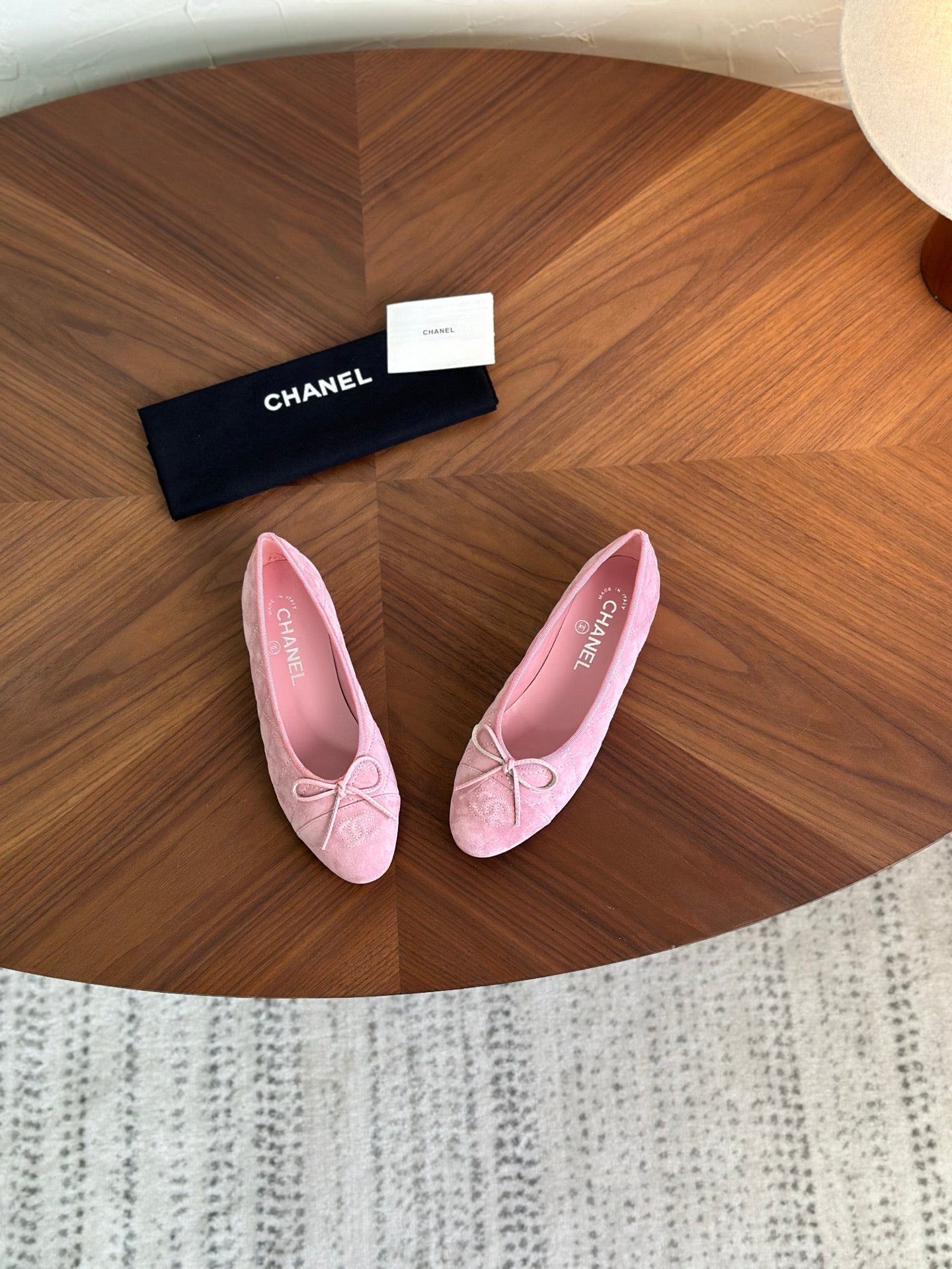 CC 26s Ballet Flat Light Pink Suede 938168