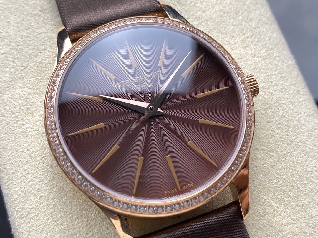 PATEK Calatrava 35mm Pink Gold Chocolate Dial