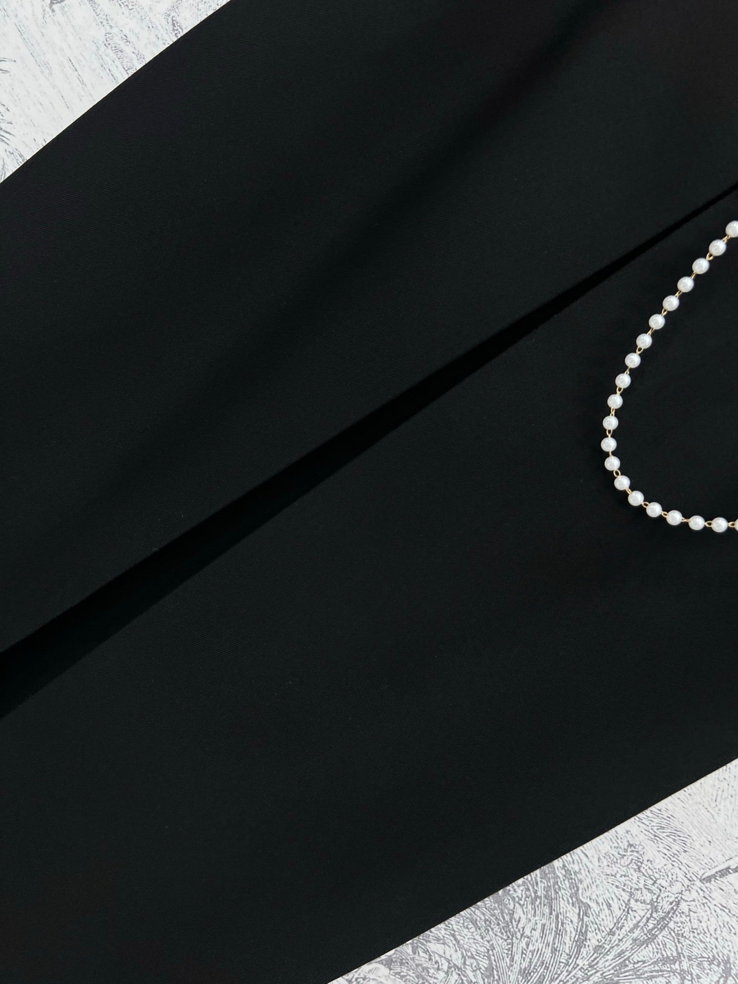 CD 25 A-line Pleated Long Skirt With Belt And Zipper Black Polyester Cotton