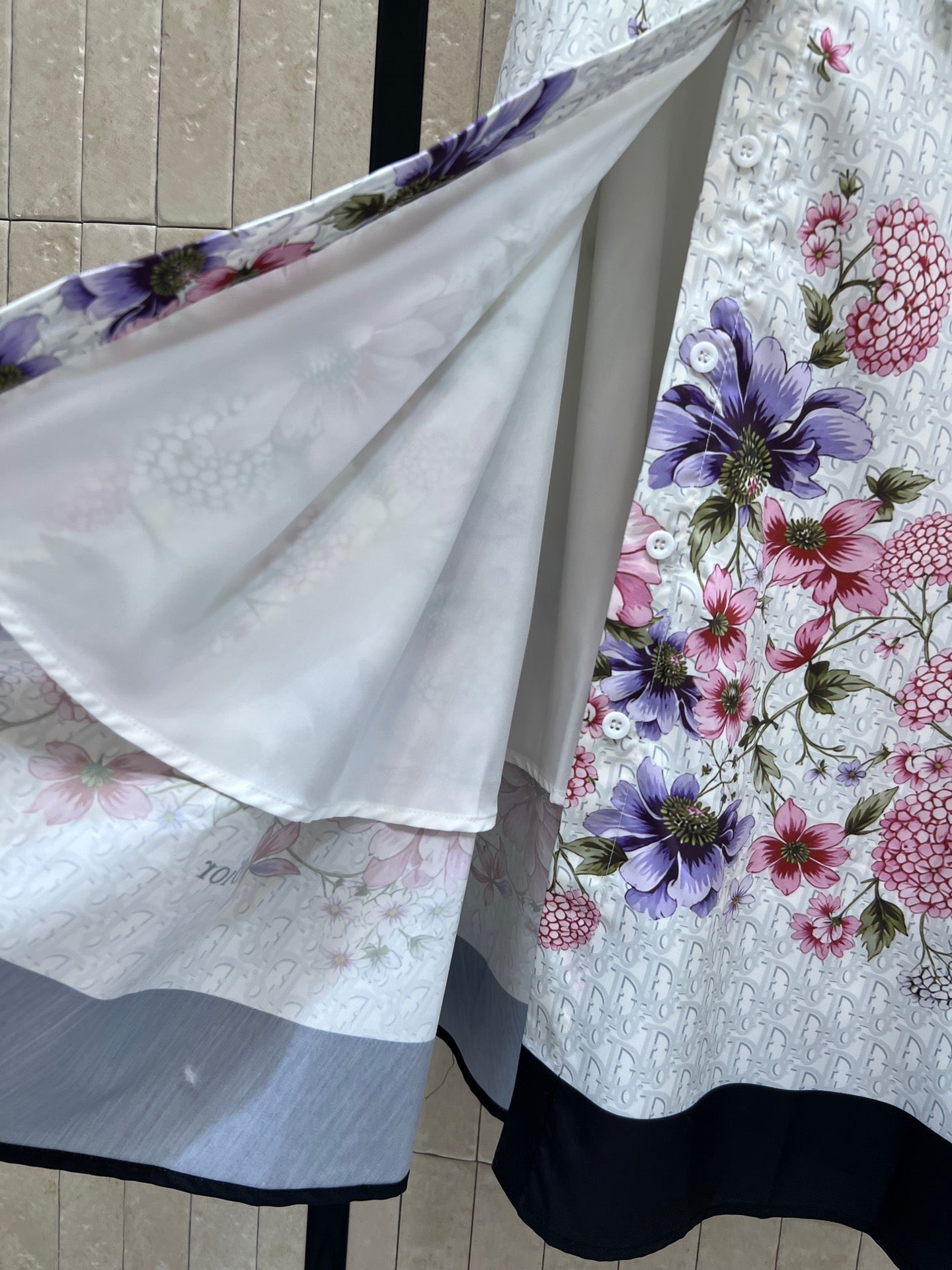 CD 26s Floral Shirt Dress Polyester 400742