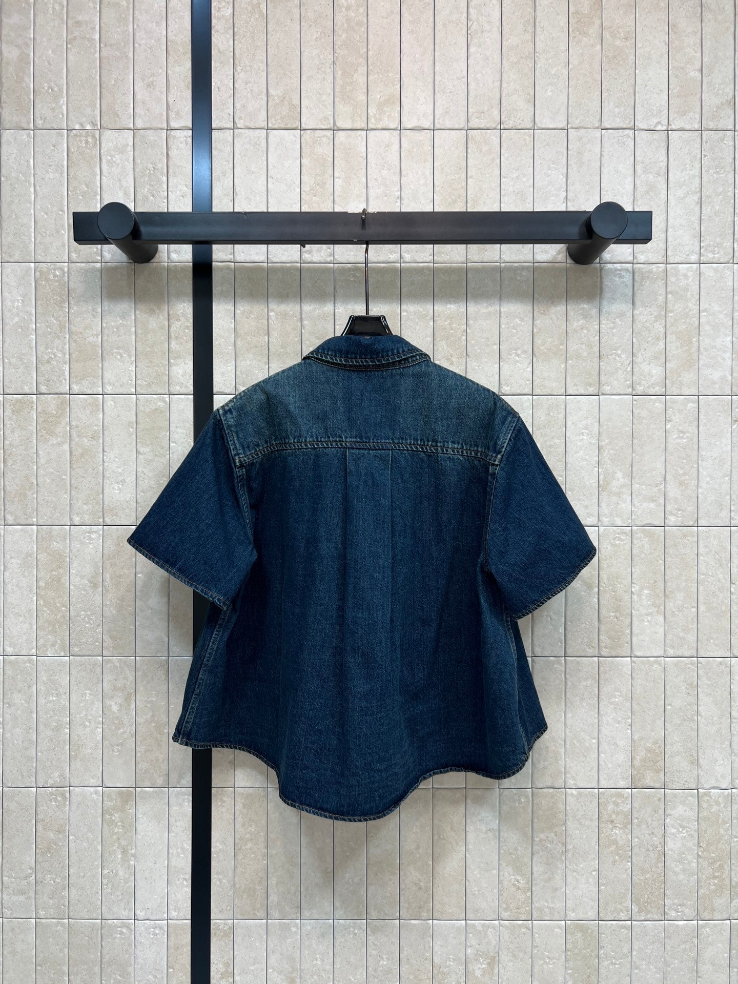 Loewe 26s Denim Short-Sleeved Shirt 400695