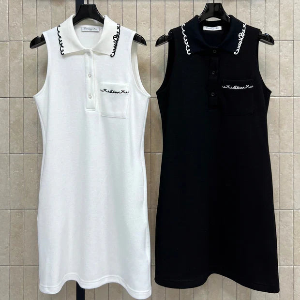Dior 2026 Sleeveless Polo Dress Cotton 401756