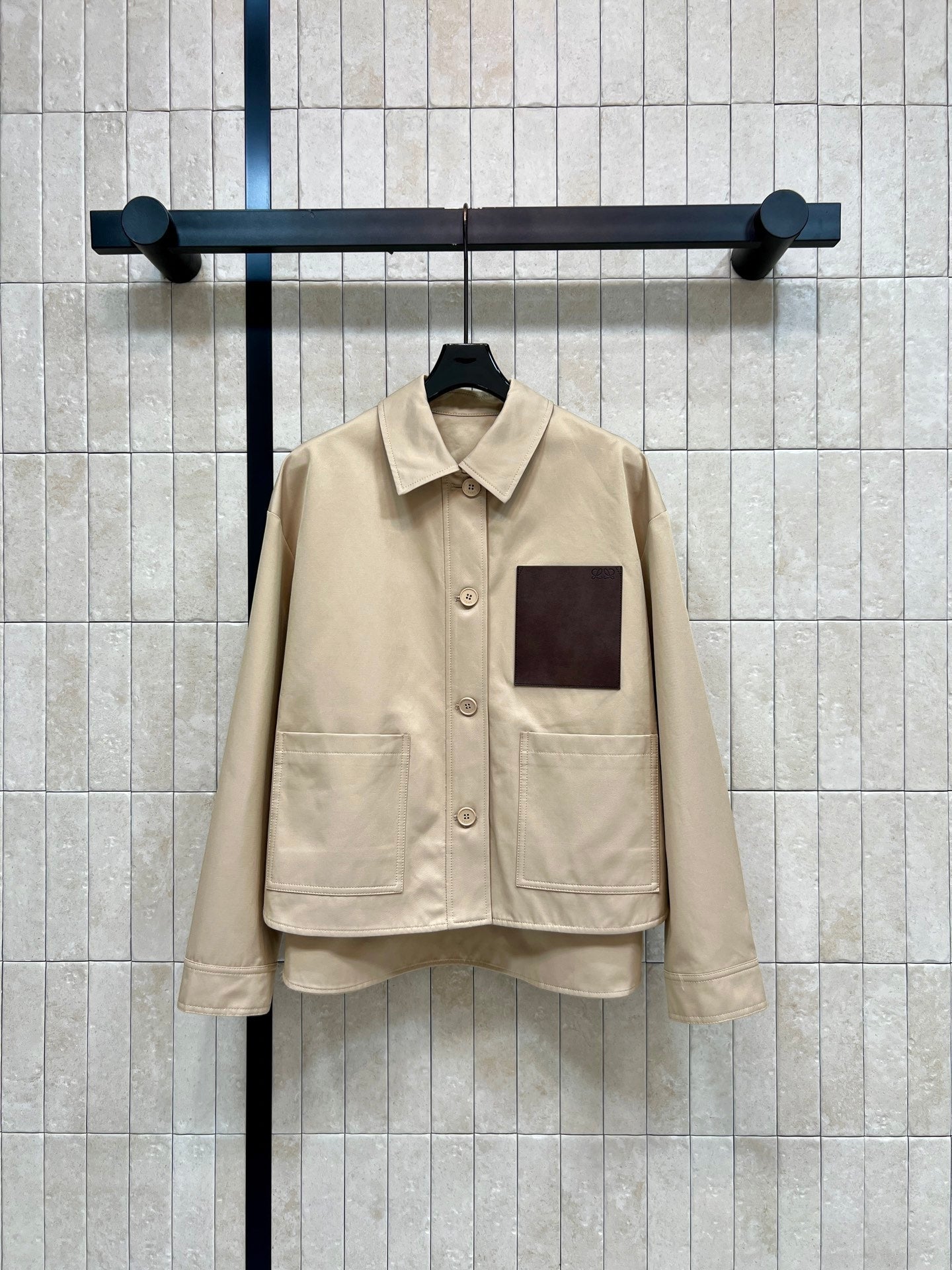 Loewe Workwear Jacket Khaki Cotton 402815