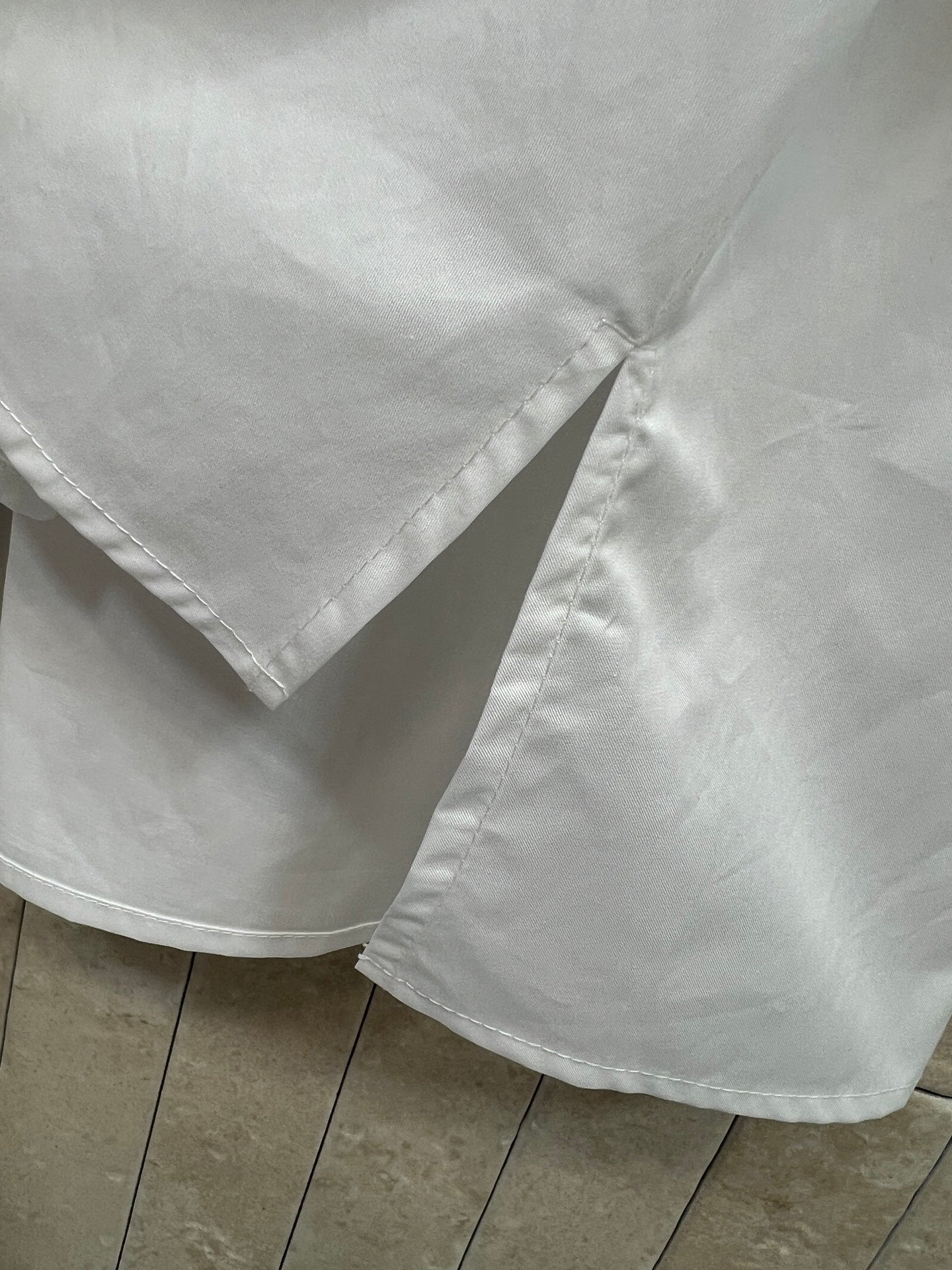 Loewe 26s Short Sleeve Trapeze Shirt White Cotton 402855