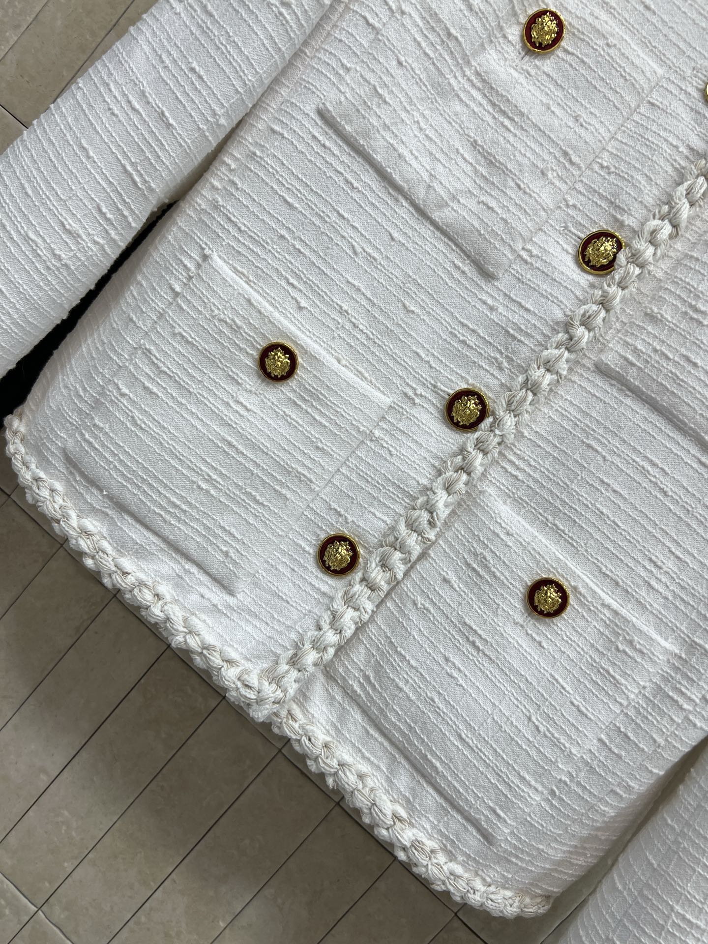 CC 26s Jacket White Tweed Cotton 414766