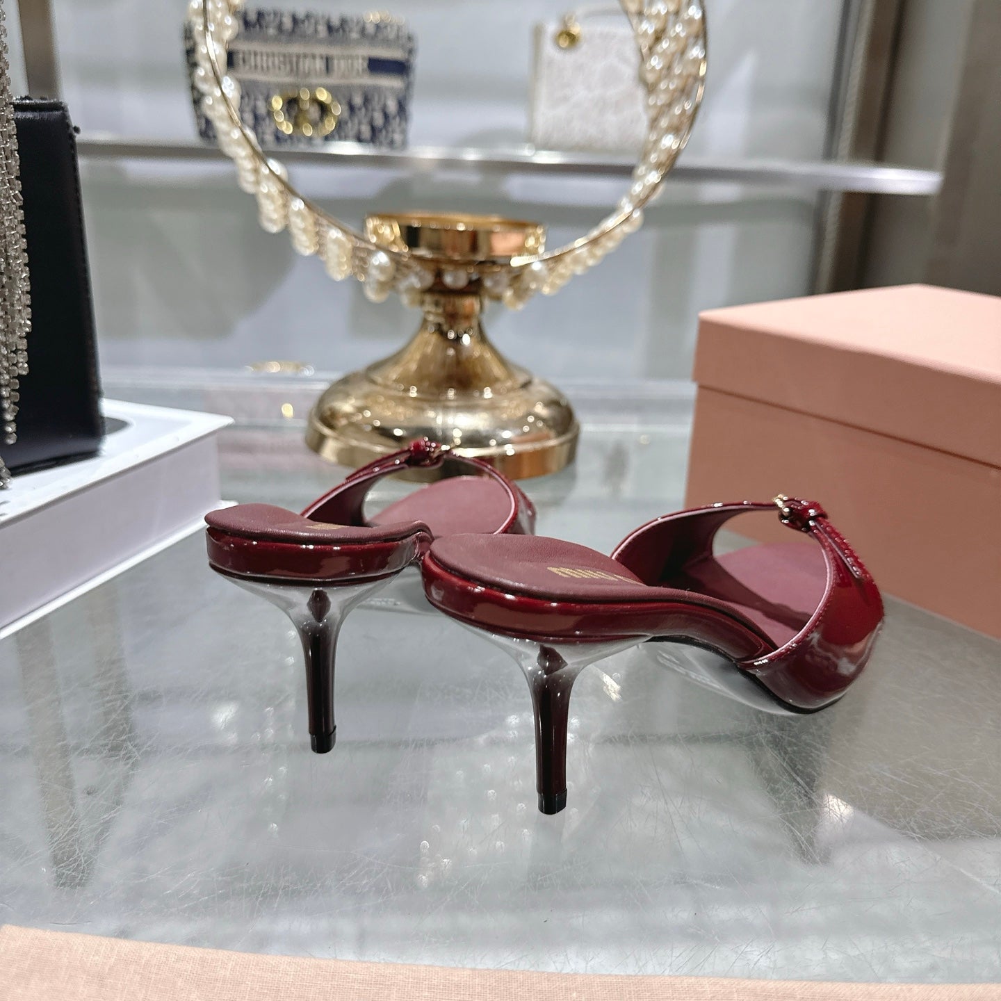 Miu Mules With Buckle Patent Leather 751337