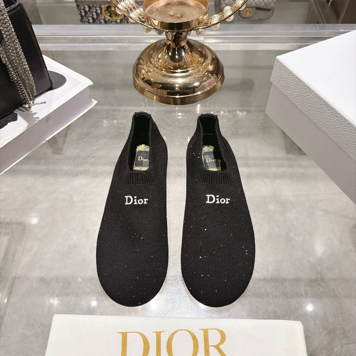 Dior Dway Loafer Black Knit 190310