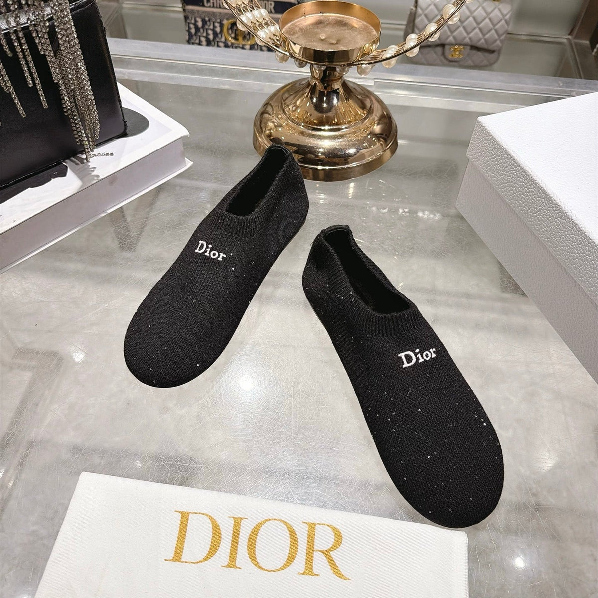 Dior Dway Loafer Black Knit 190310