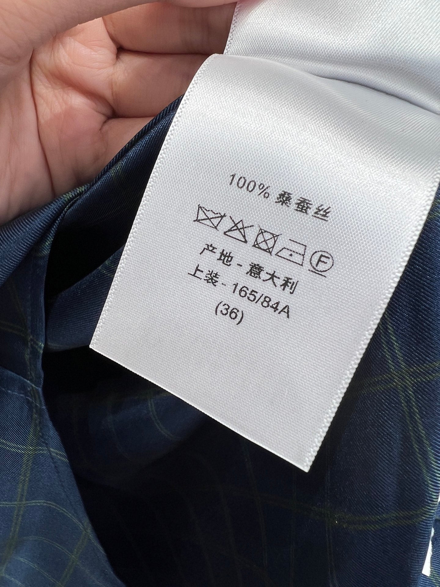 CD 26s Blouse Dark Blue Twill Silk 399258
