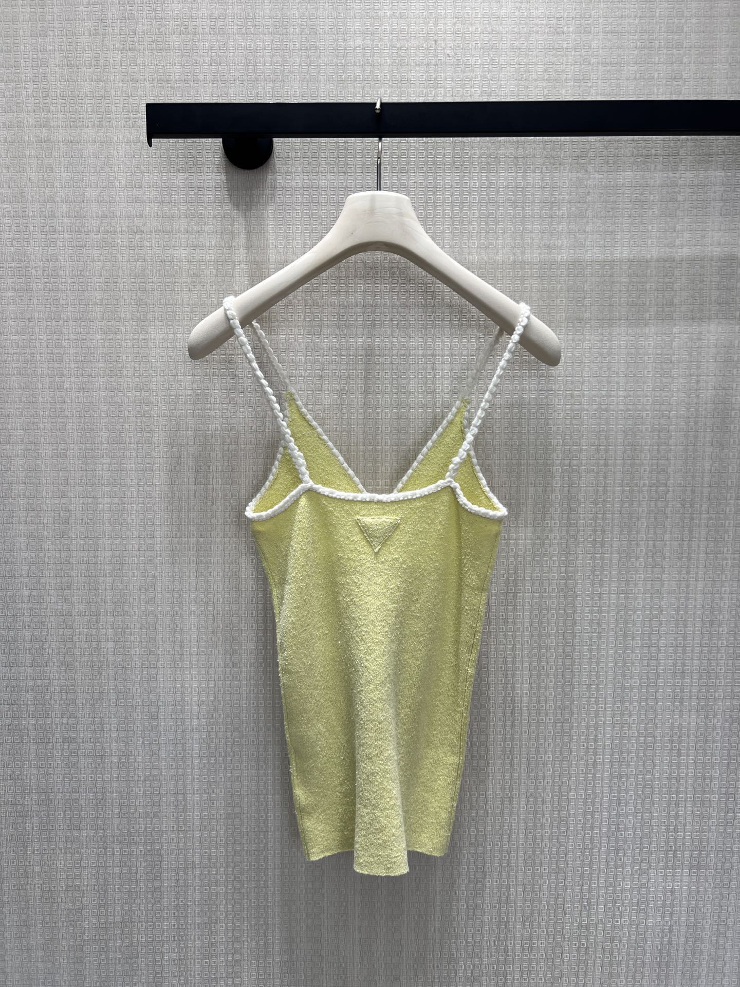 Prada Pollen Yellow Cotton Bouclé Top 400562