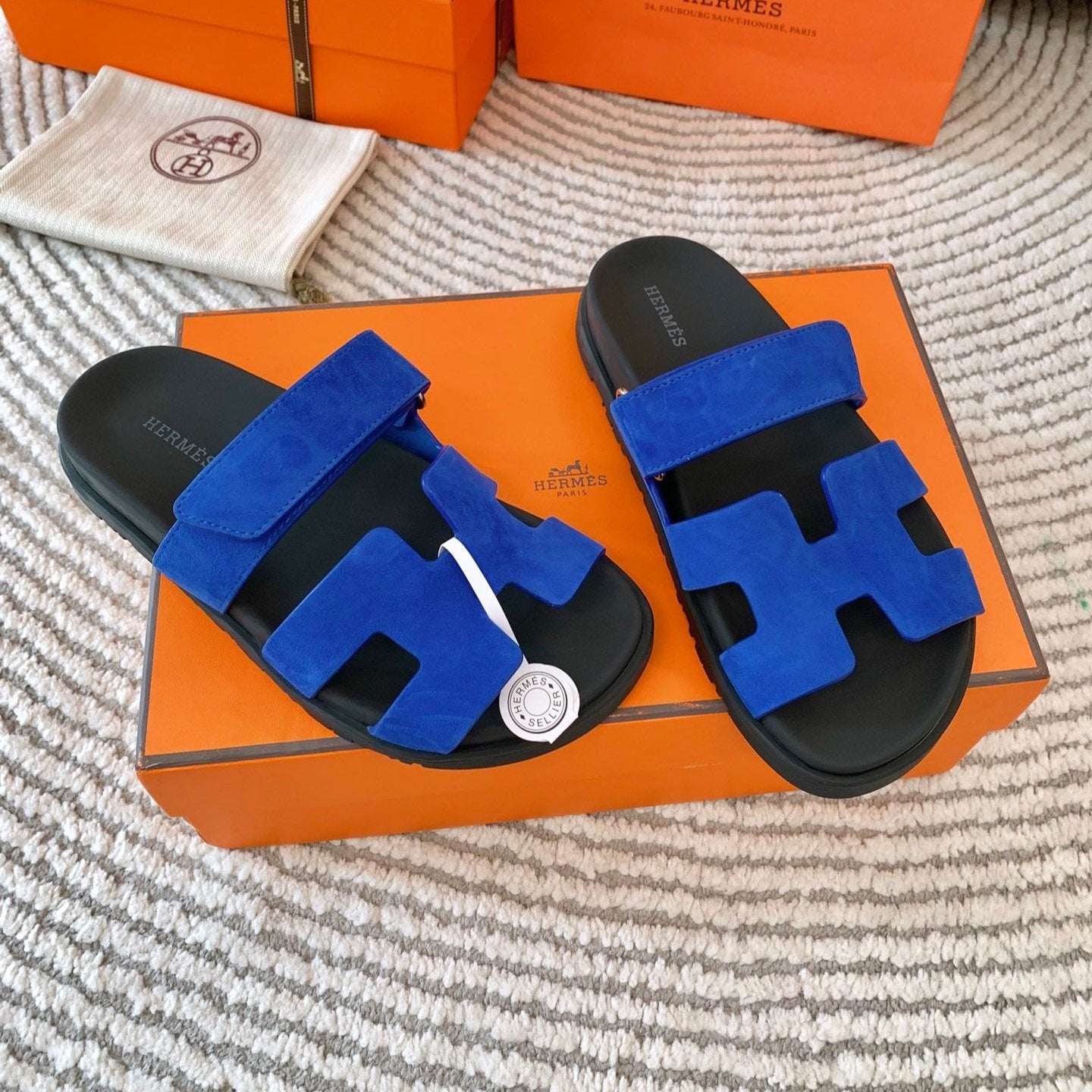 HM Chypre Sandal Blue Suede 963543