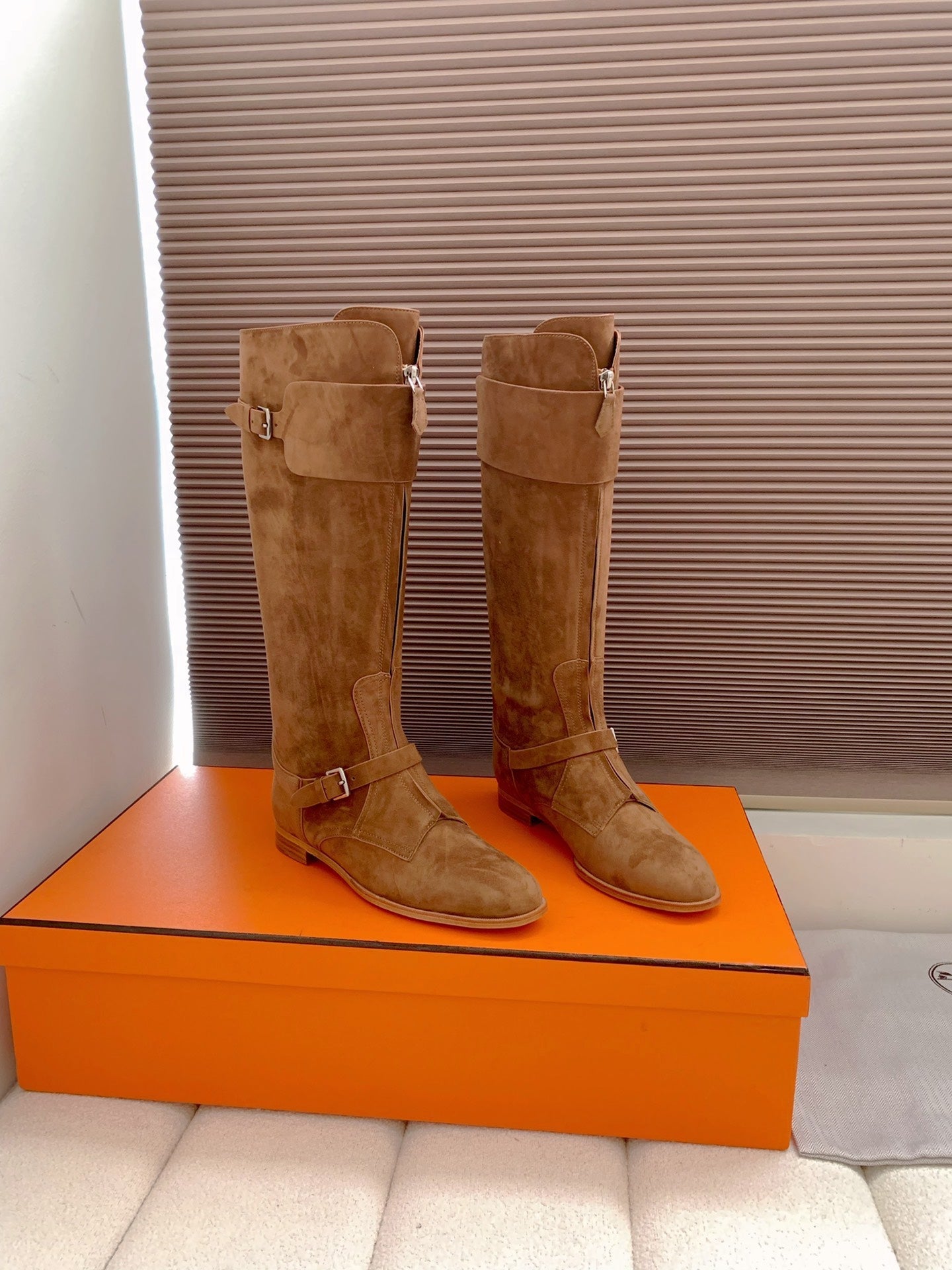 HM Riding Boots Clay Brown Suede 464360