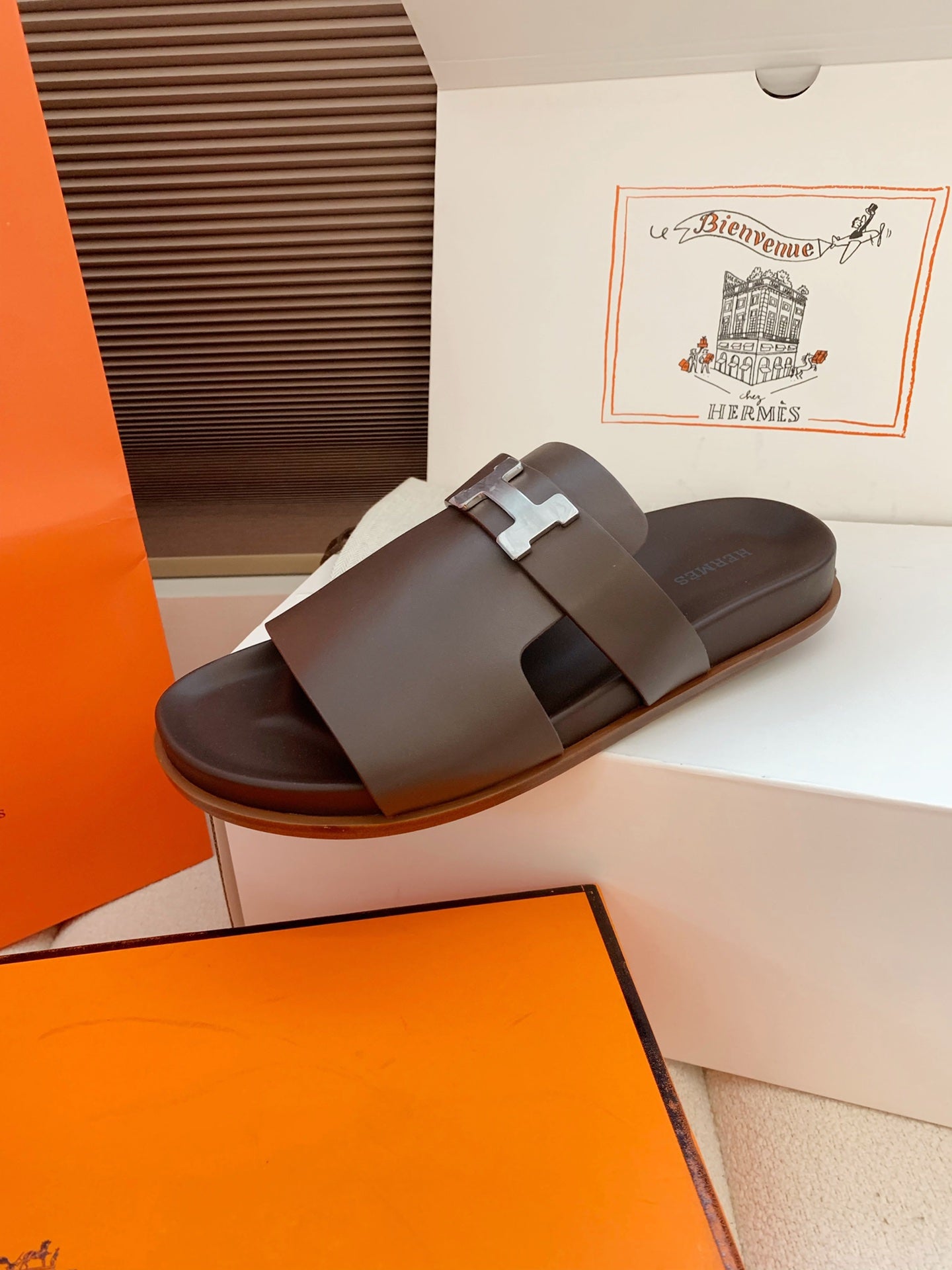 HM Men Jaures Sandal Brown Cowhide 614862