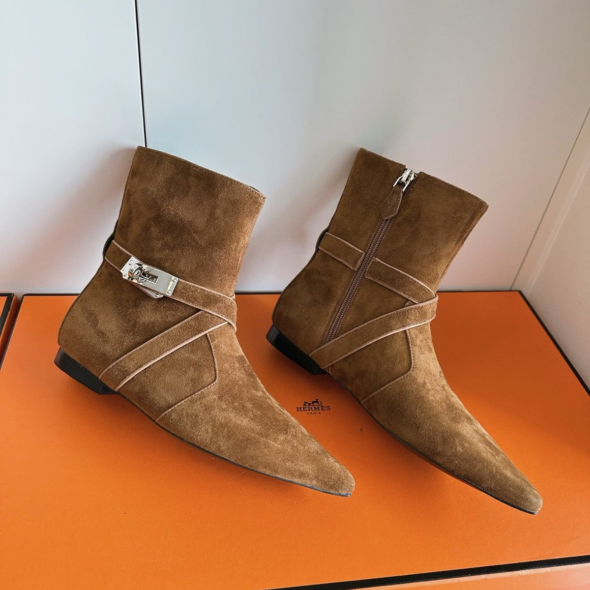 HM 26s Nice Ankle Boots 1.5cm Tan Suede 149080