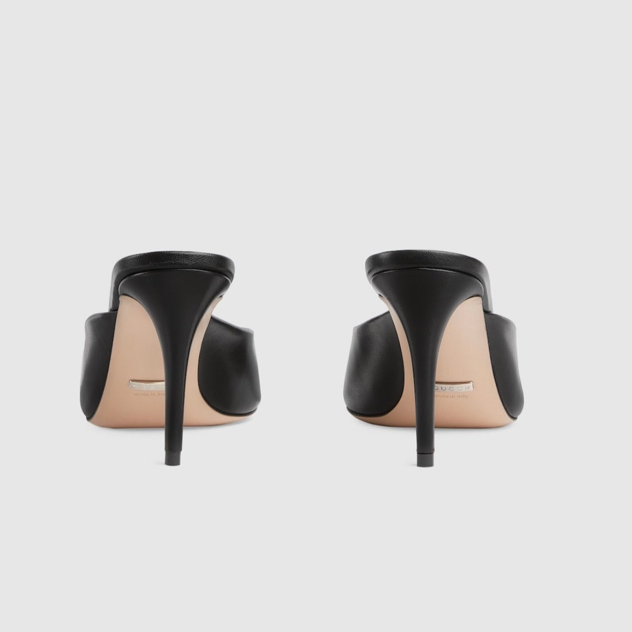 GG Women's Horsebit mid-heel slide sandal in Black