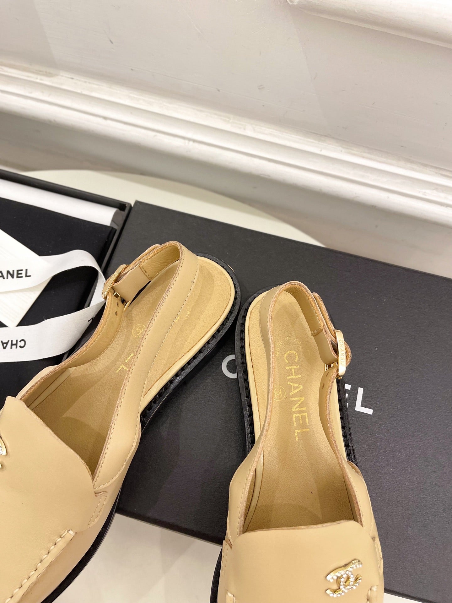 CC 25S Slingback Loafer Beige Calfskin