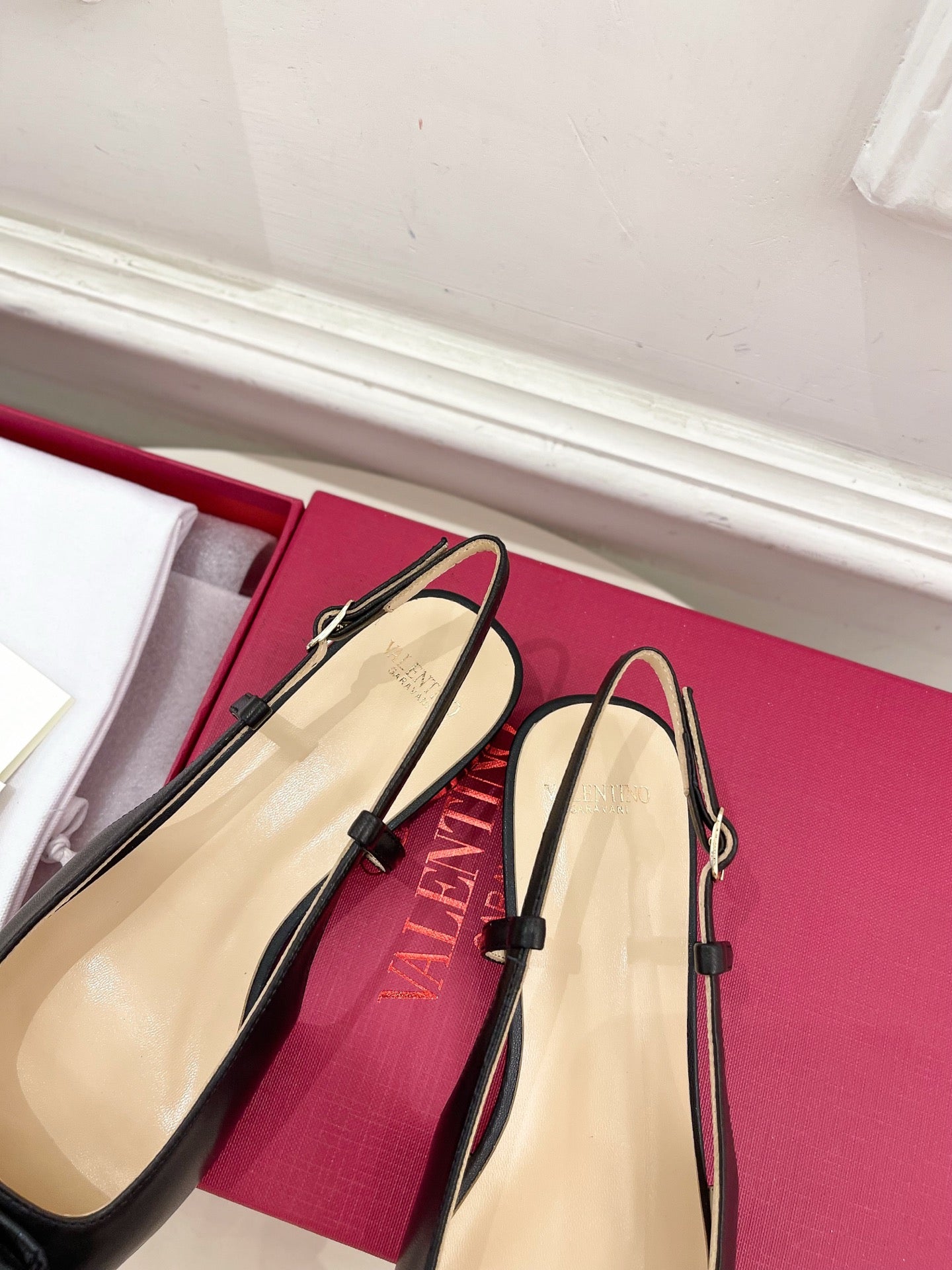 Valet Du Roi Slingback Pumps 20mm Black Brown Goatskin 307481