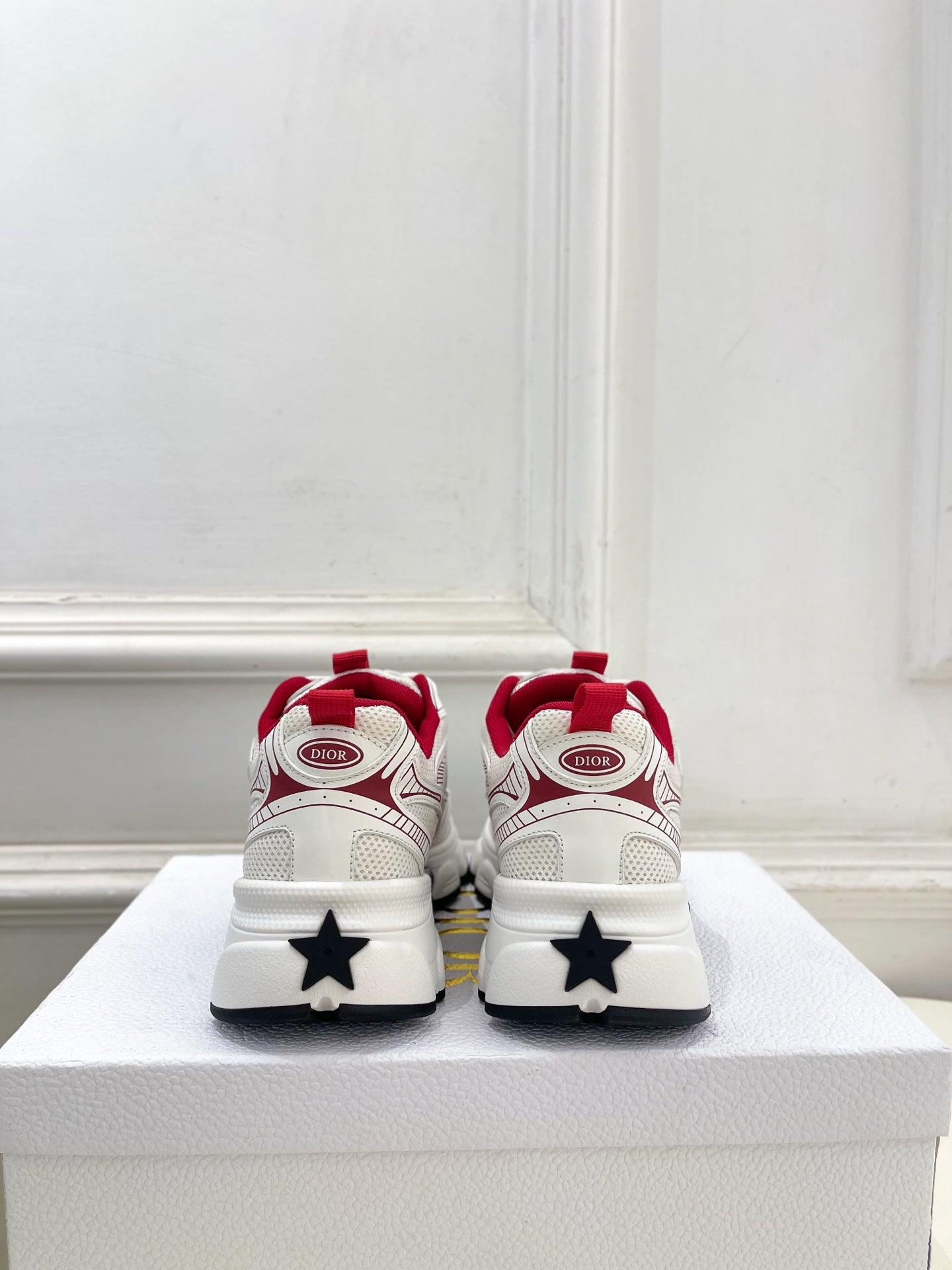 CD SS26 B30 Sneakers White Red Cowhide Mesh 631931