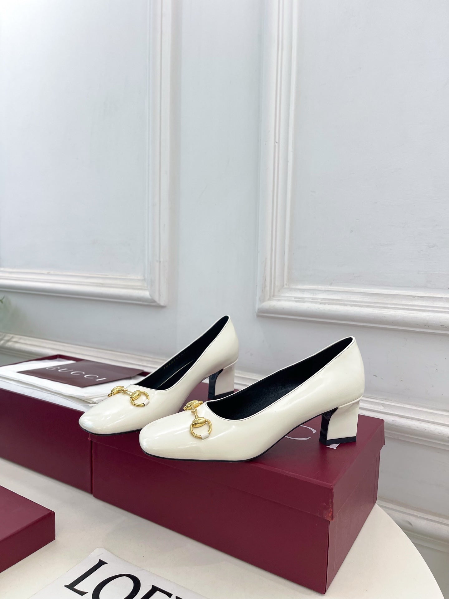 GG 26s Signora Pump 5.5cm White Leather 640311