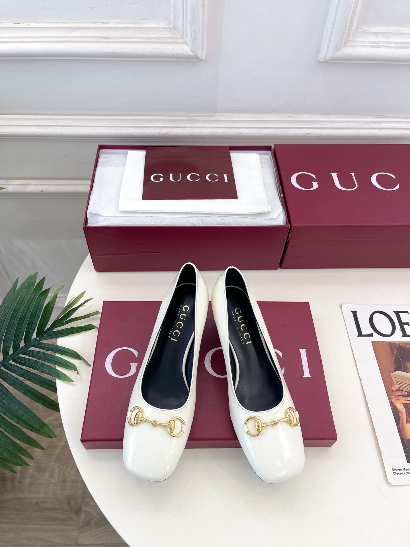 GG 26s Signora Pump 5.5cm White Leather 640311