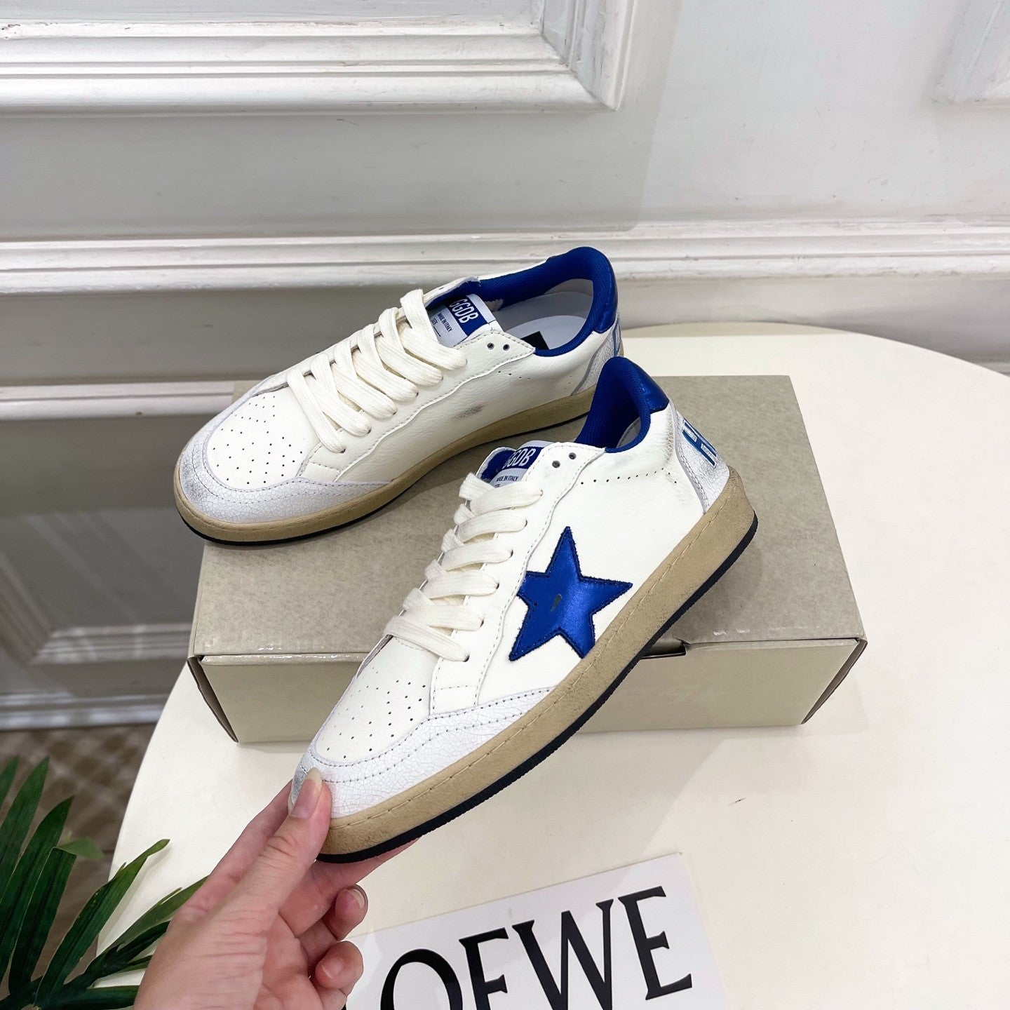 Golden Goose 26s Super-Star Blue Star White Leather 947744