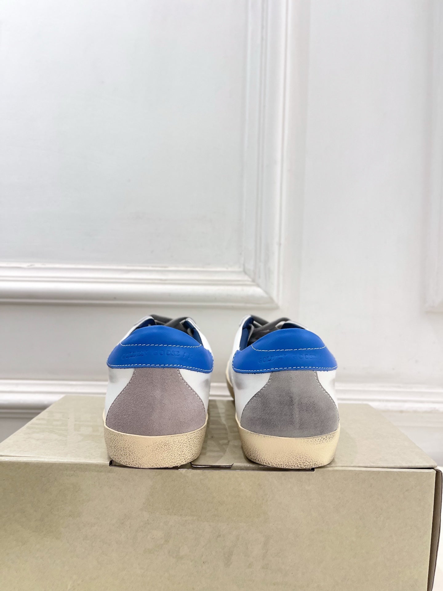 Golden Goose 26s Super-Star Grey Star White Blue Leather 947750
