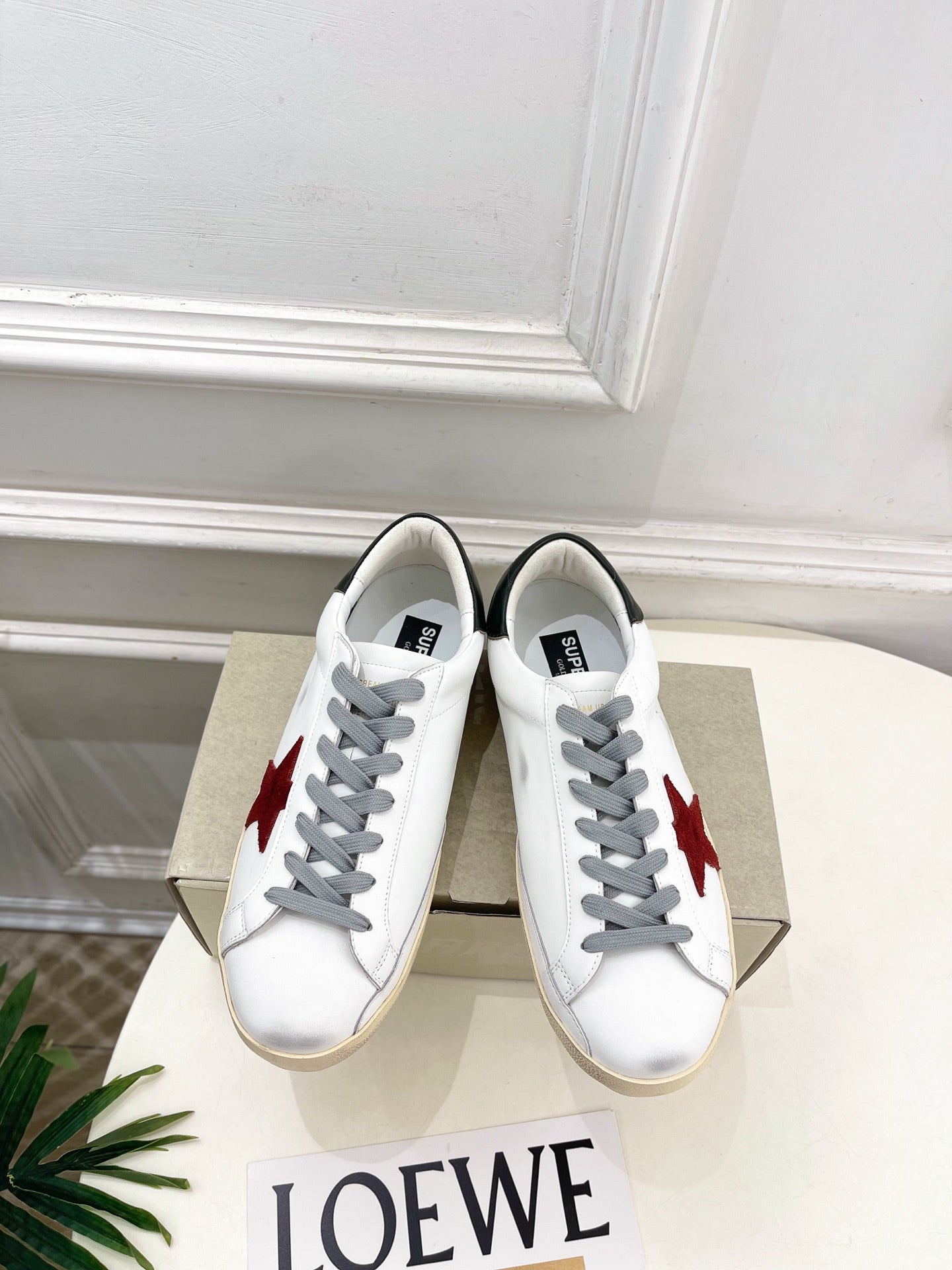 Golden Goose 26s Super-Star Red Star White Leather 947751