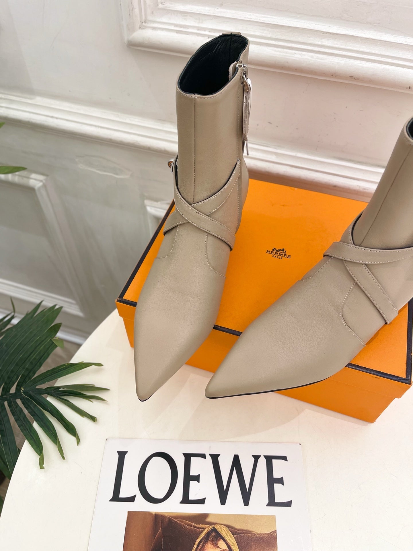 HM 26s Nice 40 Ankle Boot Beige Lambskin 947289
