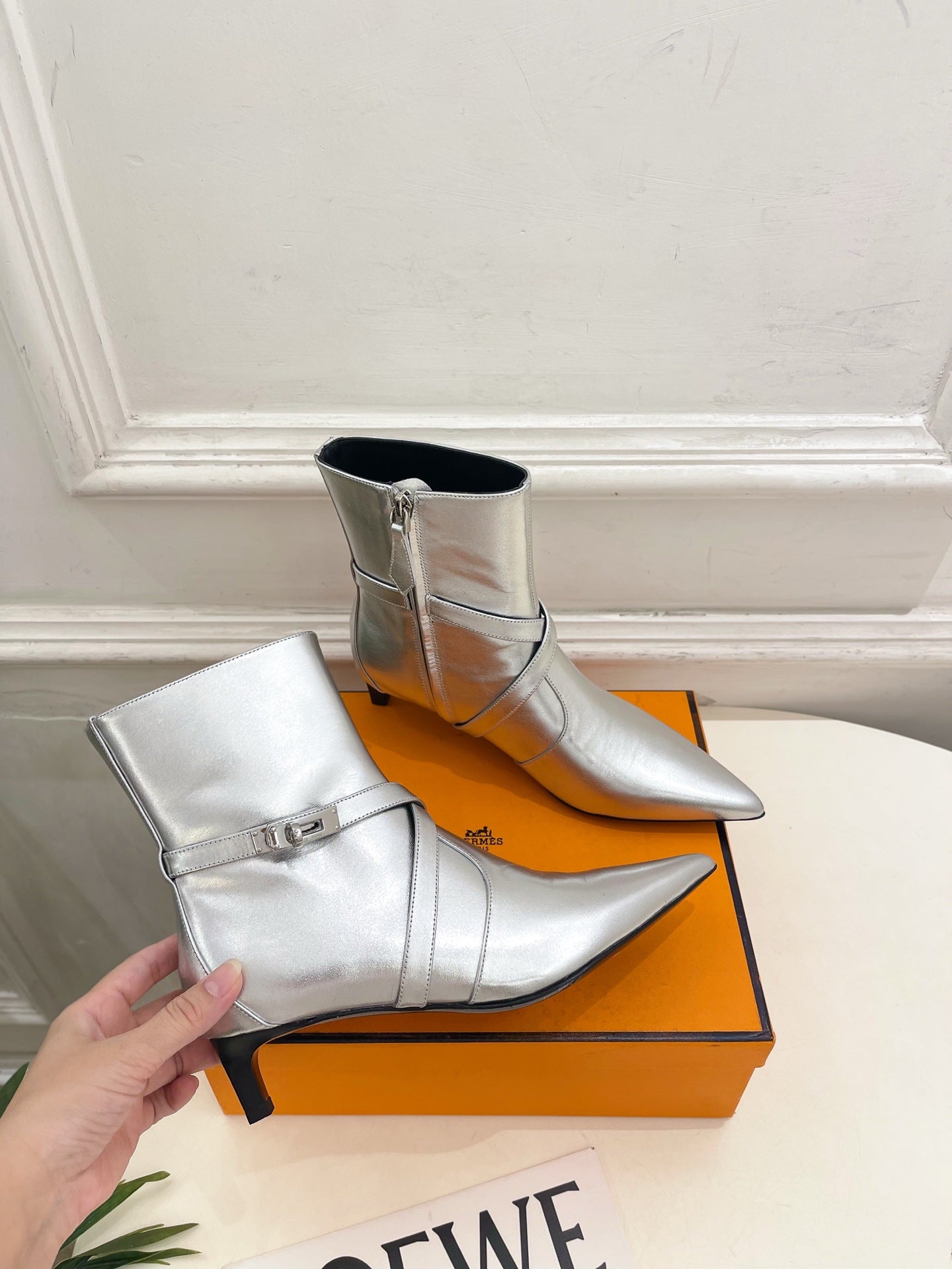 HM 26s Nice 40 Ankle Boot Sliver Lambskin 947287