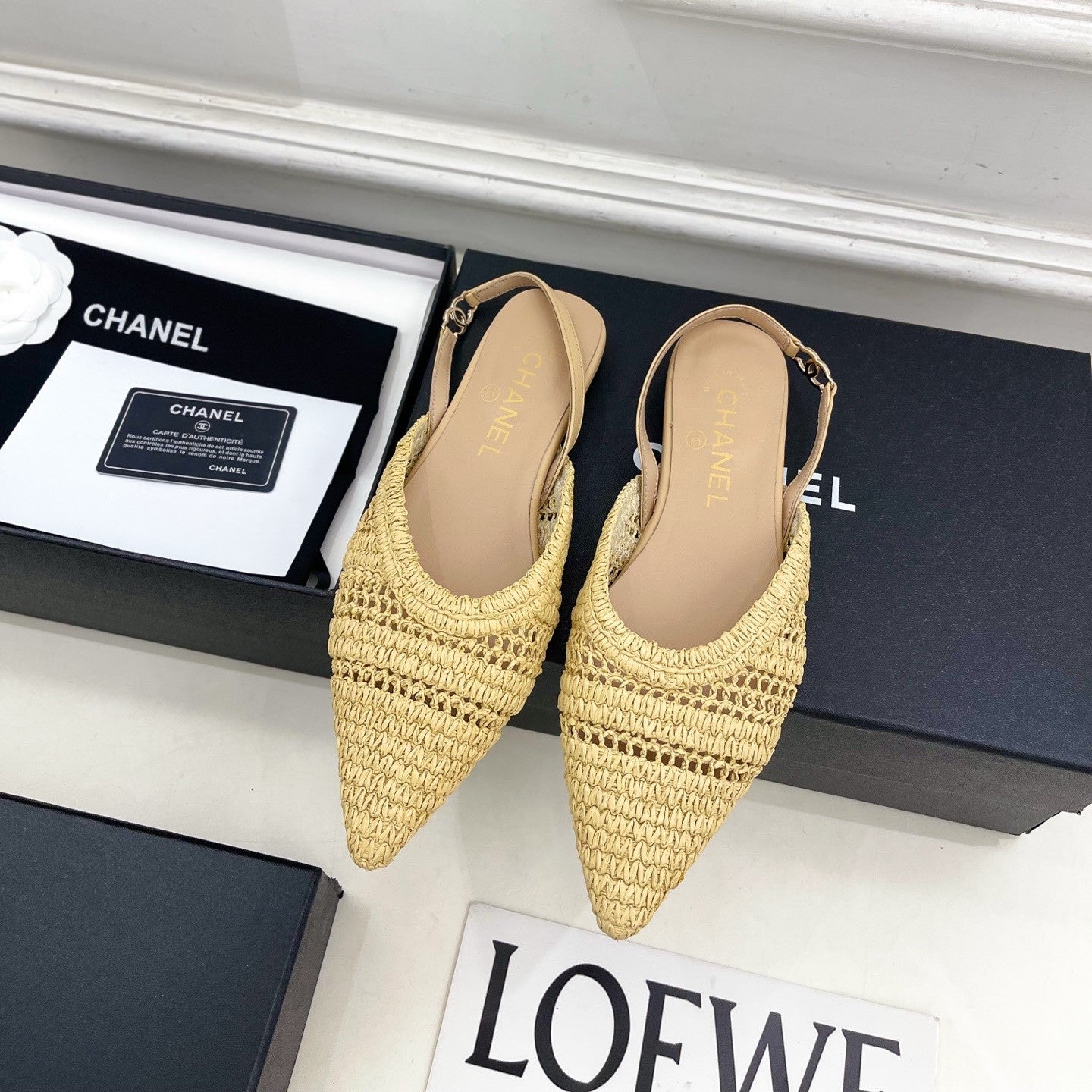 CC 26s Slingback Beige Braided Raffia 946978