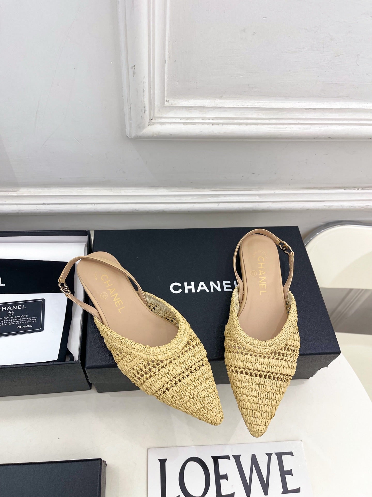 CC 26s Slingback Beige Braided Raffia 946978